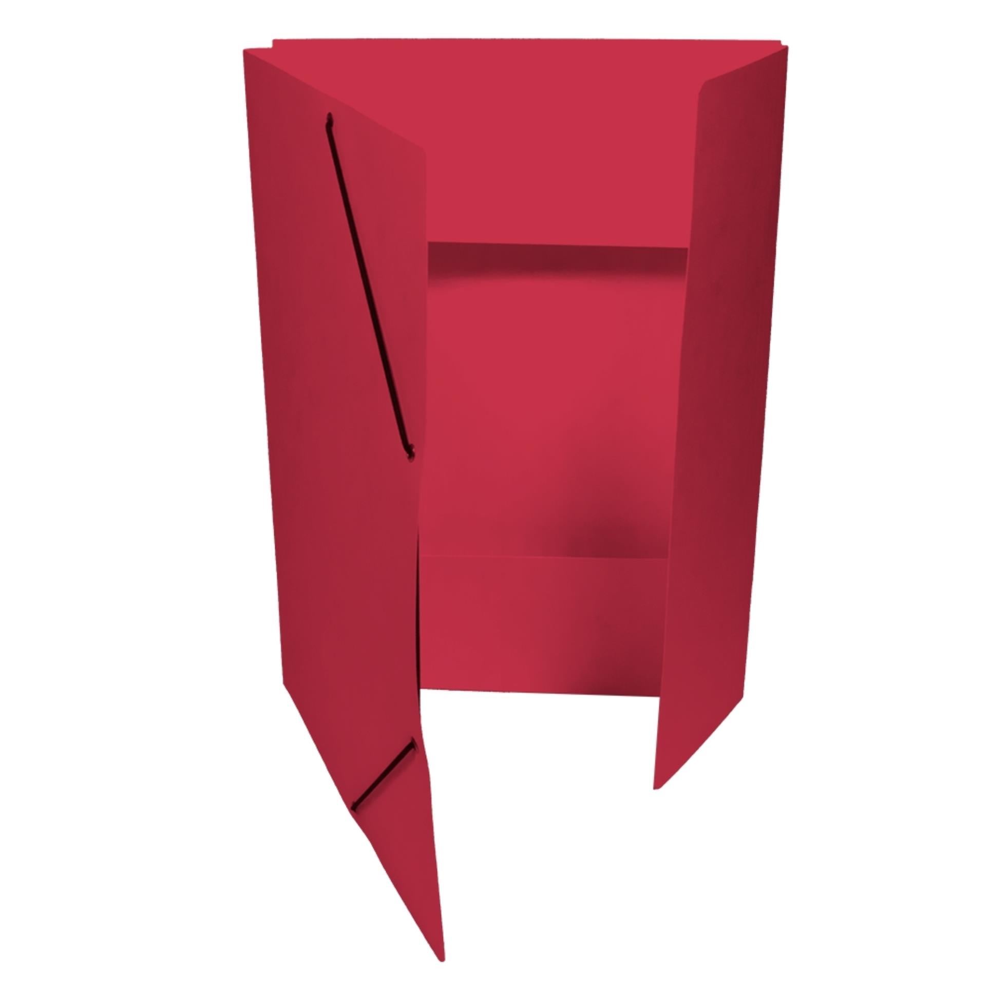 HIT Office Prešpánové desky se třemi chlopněmi a gumičkou - A4, červené, 20 ks