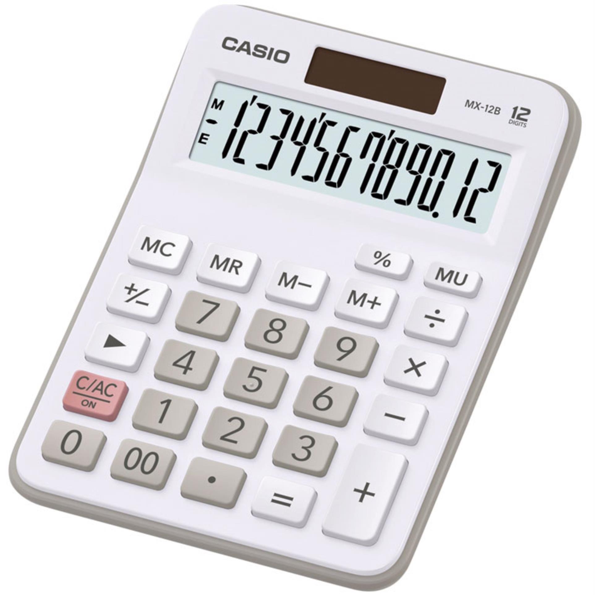 Stolní kalkulačka Casio MX 12 WB - 12místný displej, bílá
