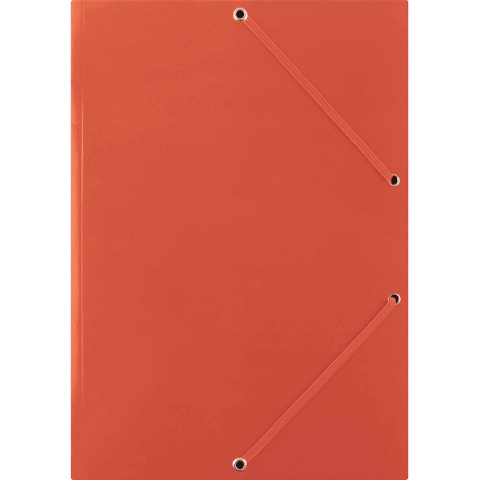 Kartonové desky s chlopněmi a gumičkou Donau - A4, červené