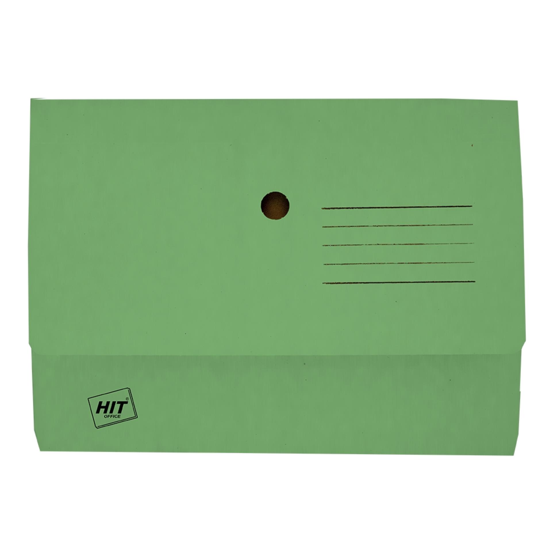 HIT Office Papírové odkládací kapsy na dokumenty A4 - zelené, 20 ks