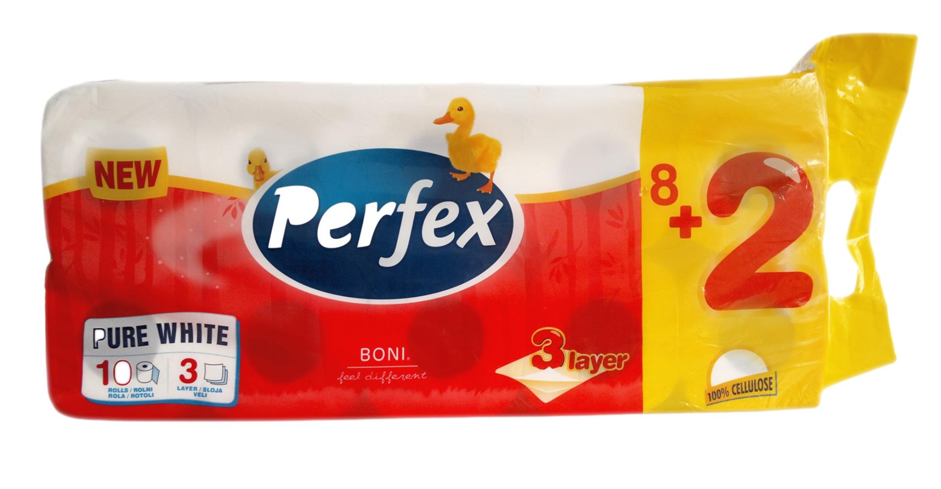 Perfex Toaletní papír Perfex - 3vrstvý, bílý, 10 rolí
