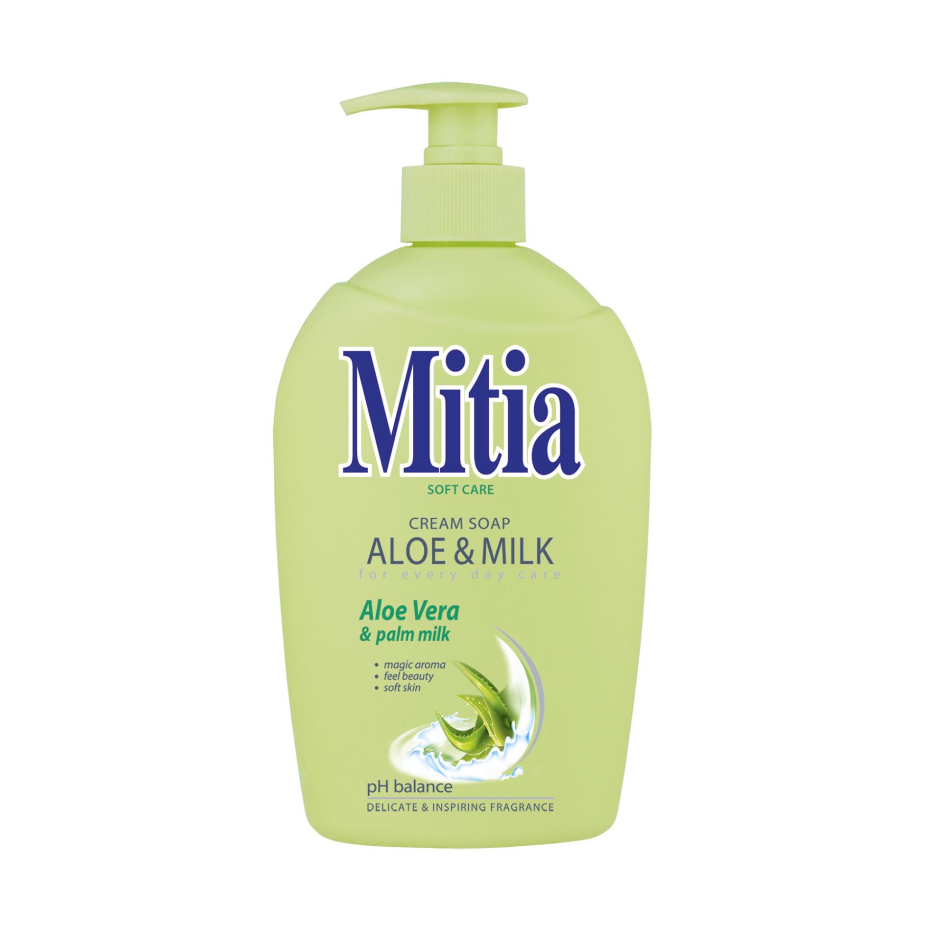 Mitia Tekuté mýdlo Mitia - aloe & milk, 500 ml