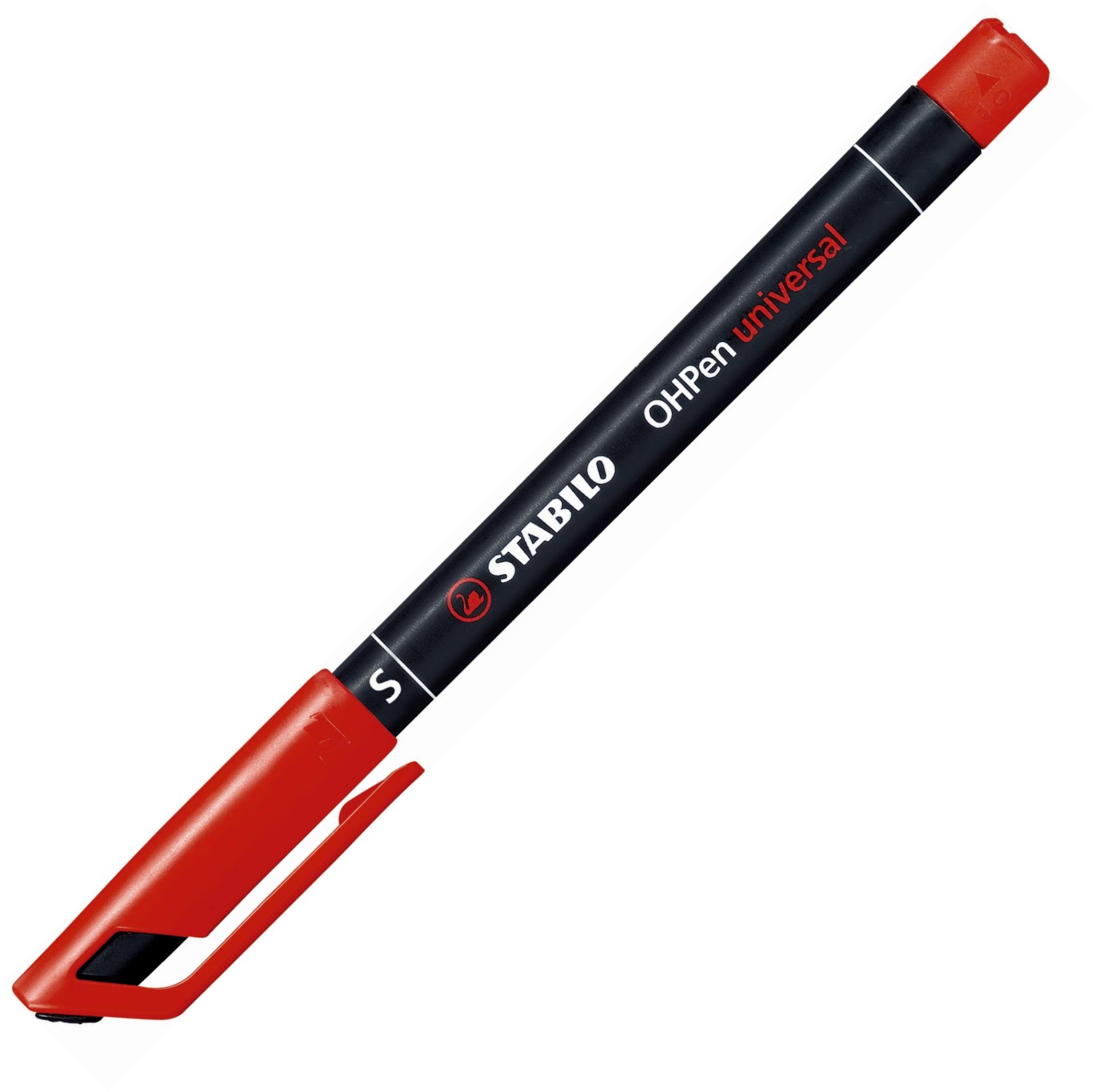 Permanentní popisovač Stabilo OH Pen 841 - červený, 0,4 mm