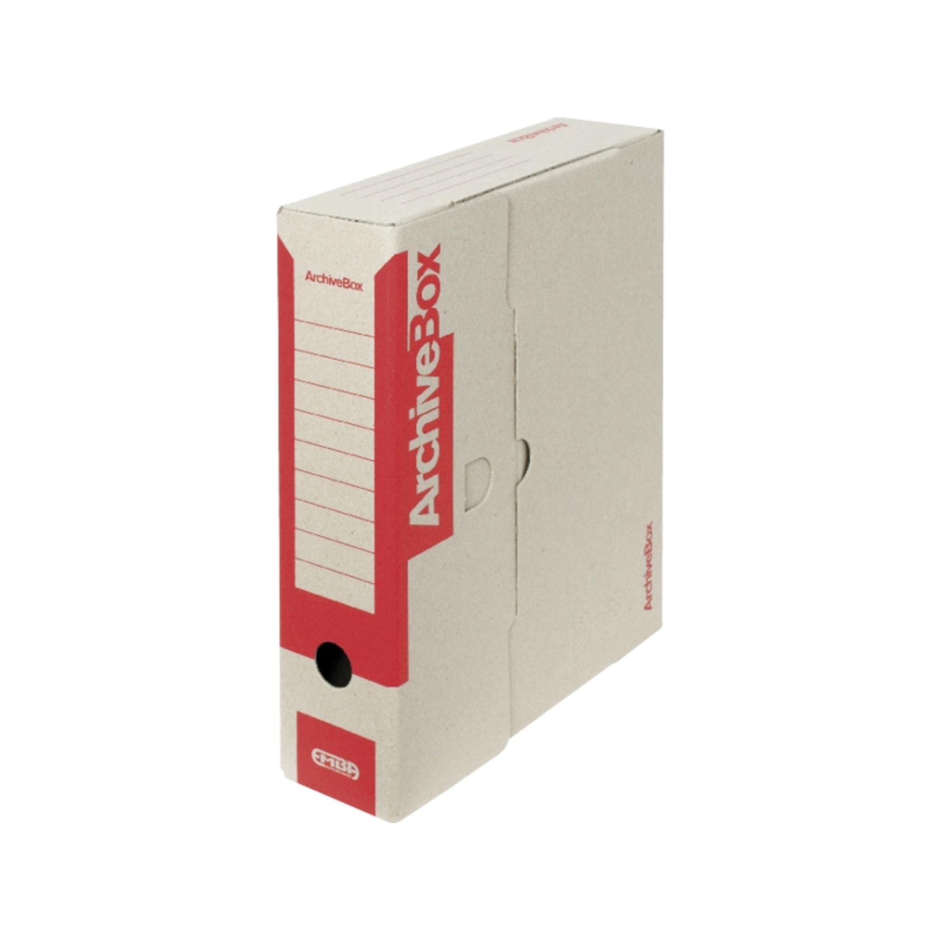 Archivační krabice Emba - červené, 7,5 × 33 × 26 cm, 1 ks