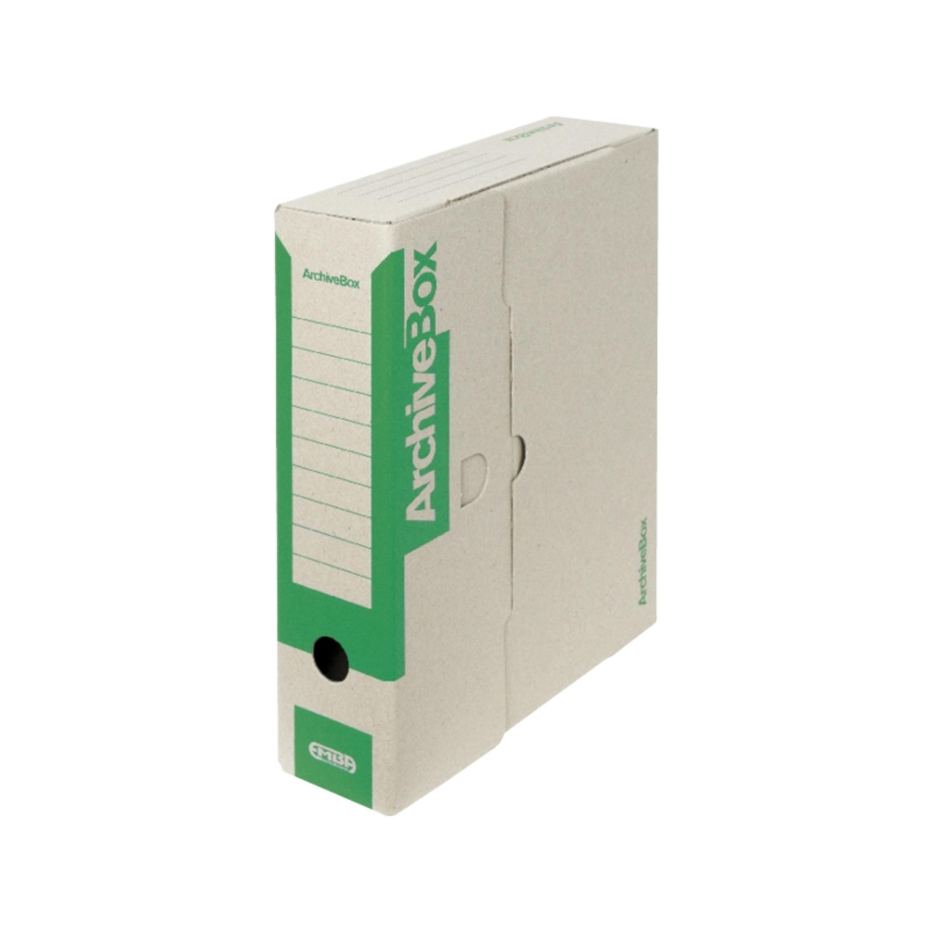 Archivační krabice Emba - zelené, 7,5 × 33 × 26 cm, 1 ks