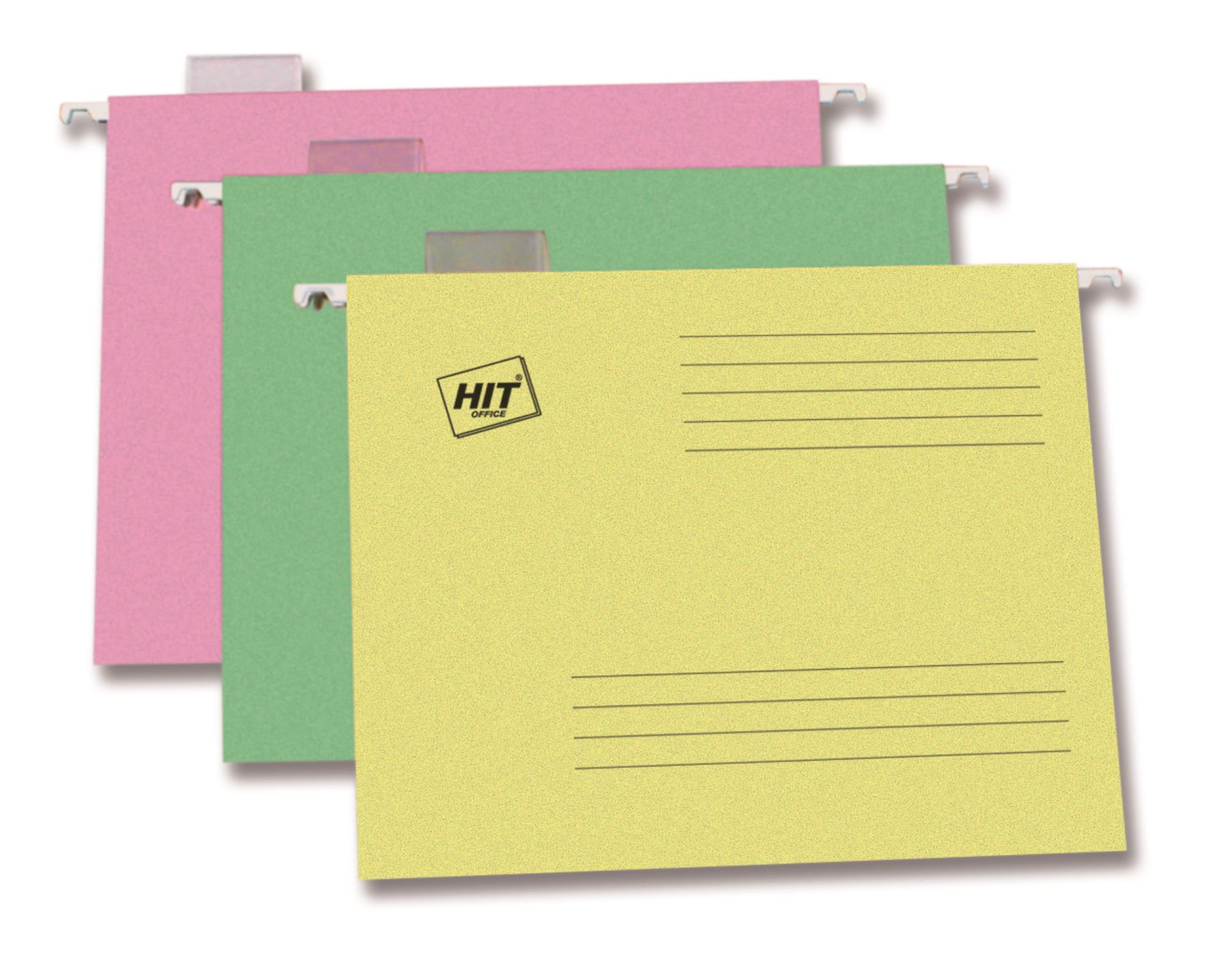 HIT Office Závěsné papírové desky A4, růžové, 25 ks
