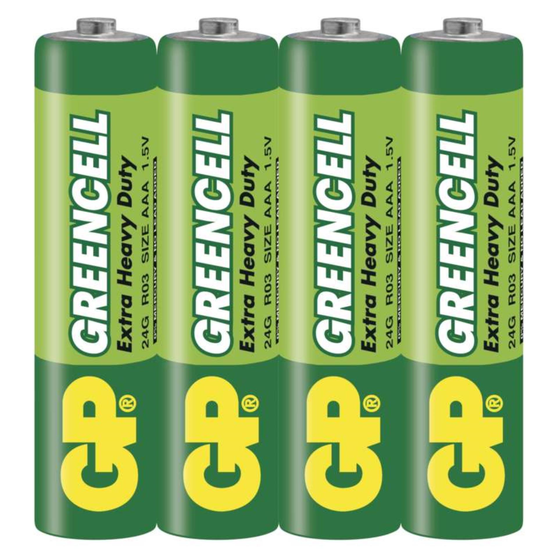 Baterie GP GREENCELL R03, typ AAA, 1,5 V, 4 ks