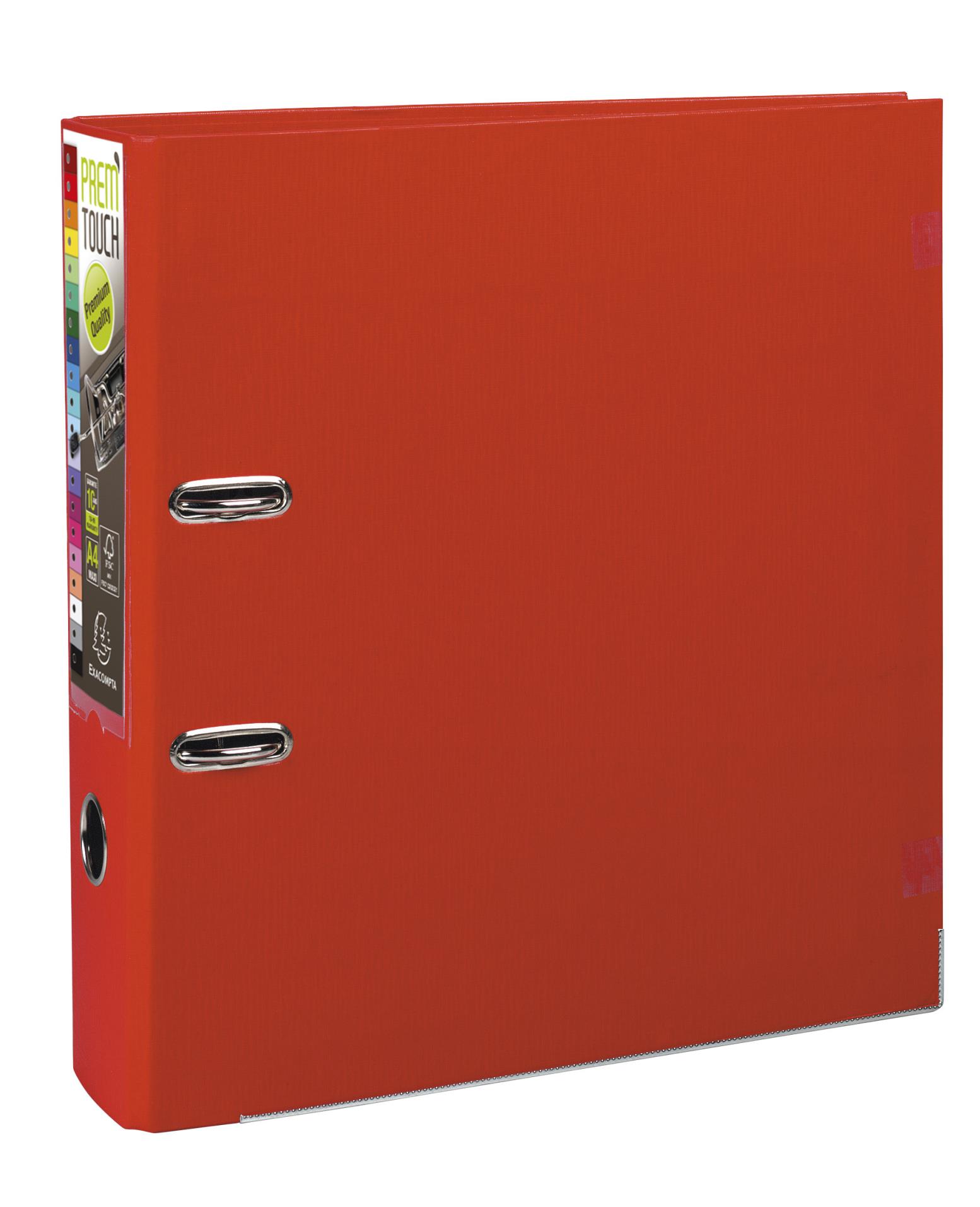 Pákový pořadač Exacompta - MAXI A4+, plastový, hřbet 8,0 cm, červený
