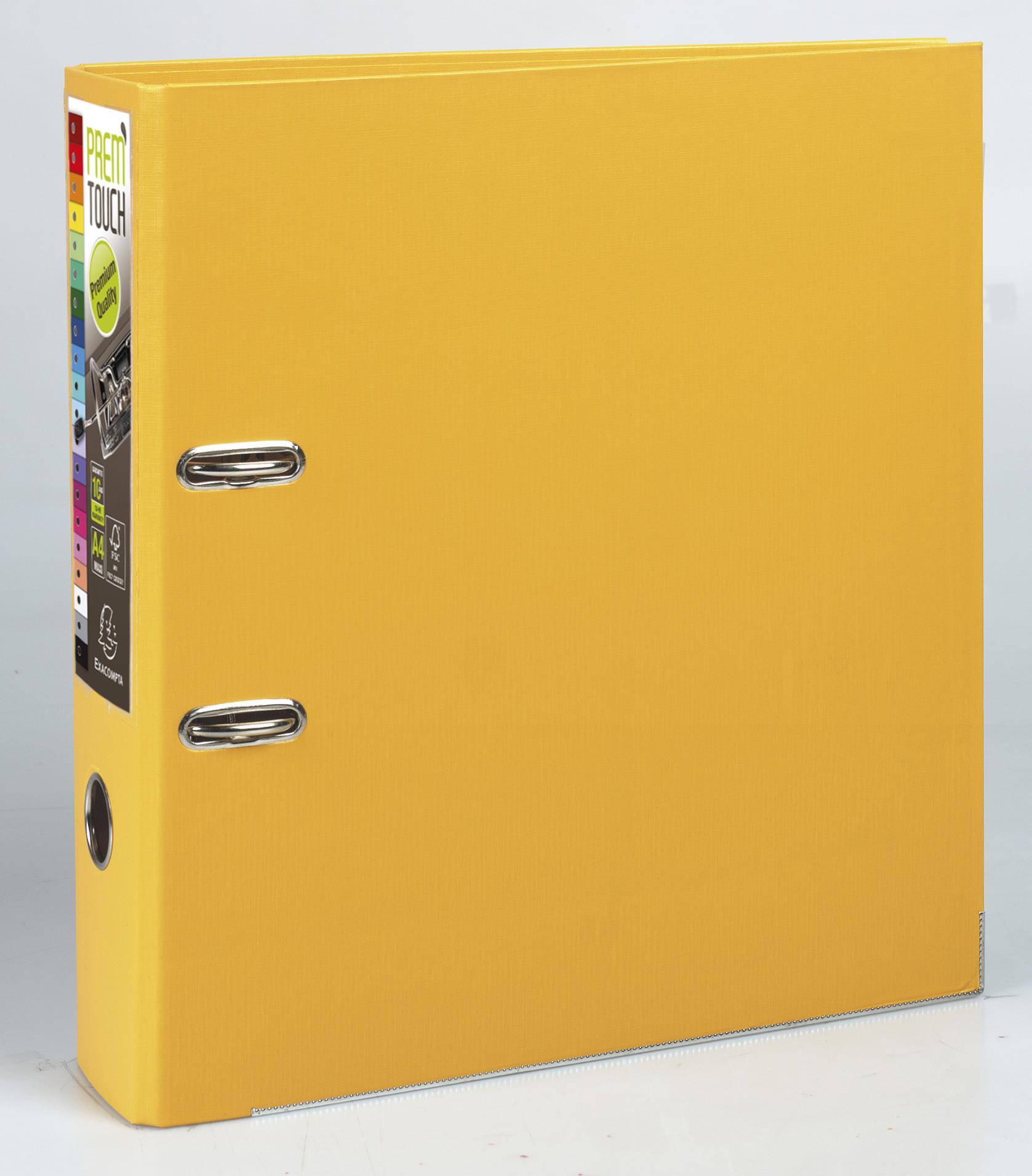 Pákový pořadač Exacompta - MAXI A4+, plastový, hřbet 8,0 cm, žlutý
