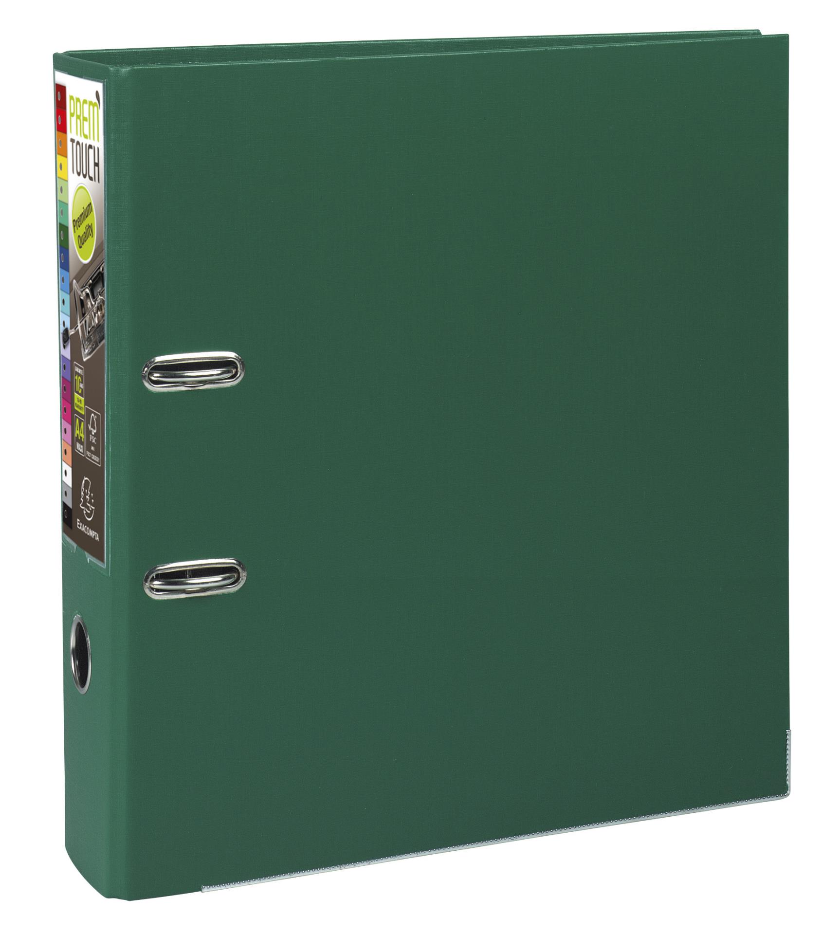 Pákový pořadač Exacompta - MAXI A4+, plastový, hřbet 8,0 cm, tmavě zelený