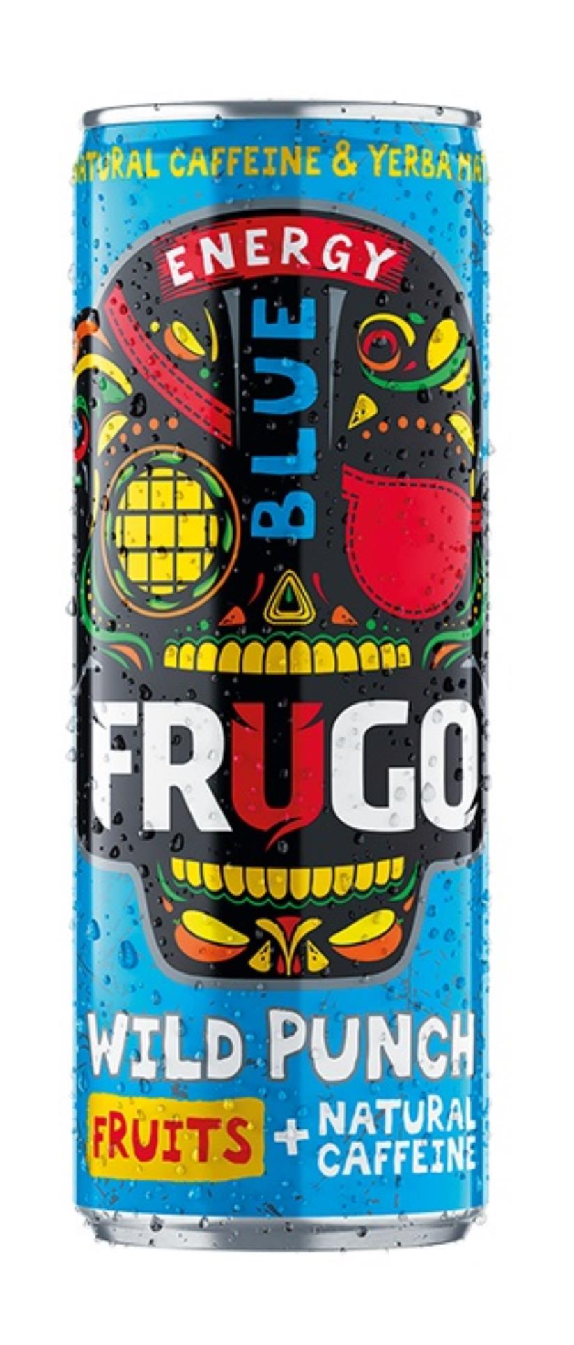 Energetický nápoj FRUGO - Wild Punch Blue, 330 ml