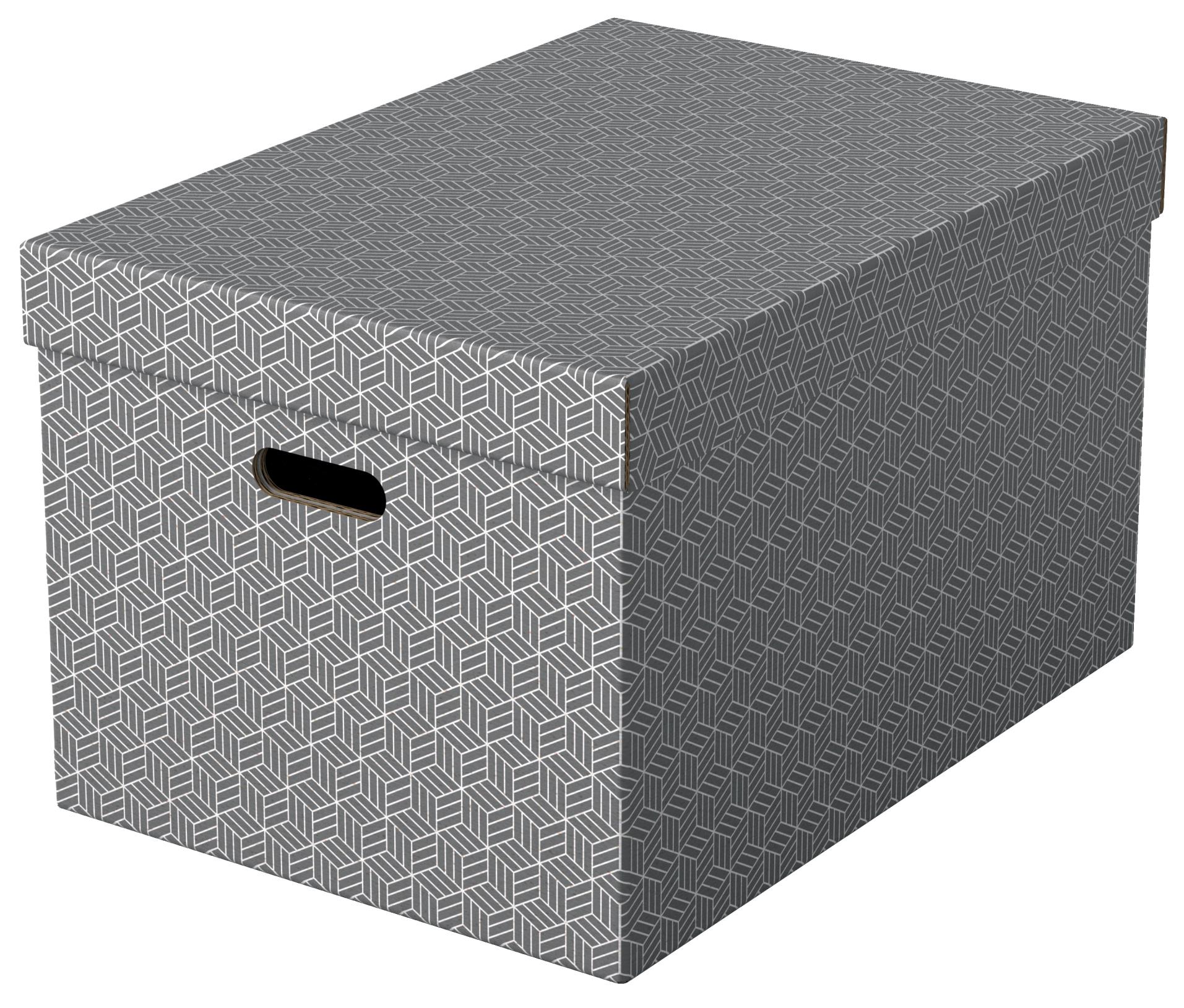 Úložné krabice Esselte Home - velké, šedé, 3 ks