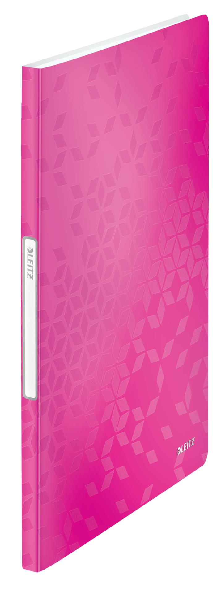 Katalogová kniha Leitz WOW - A4, 20 kapes, růžová