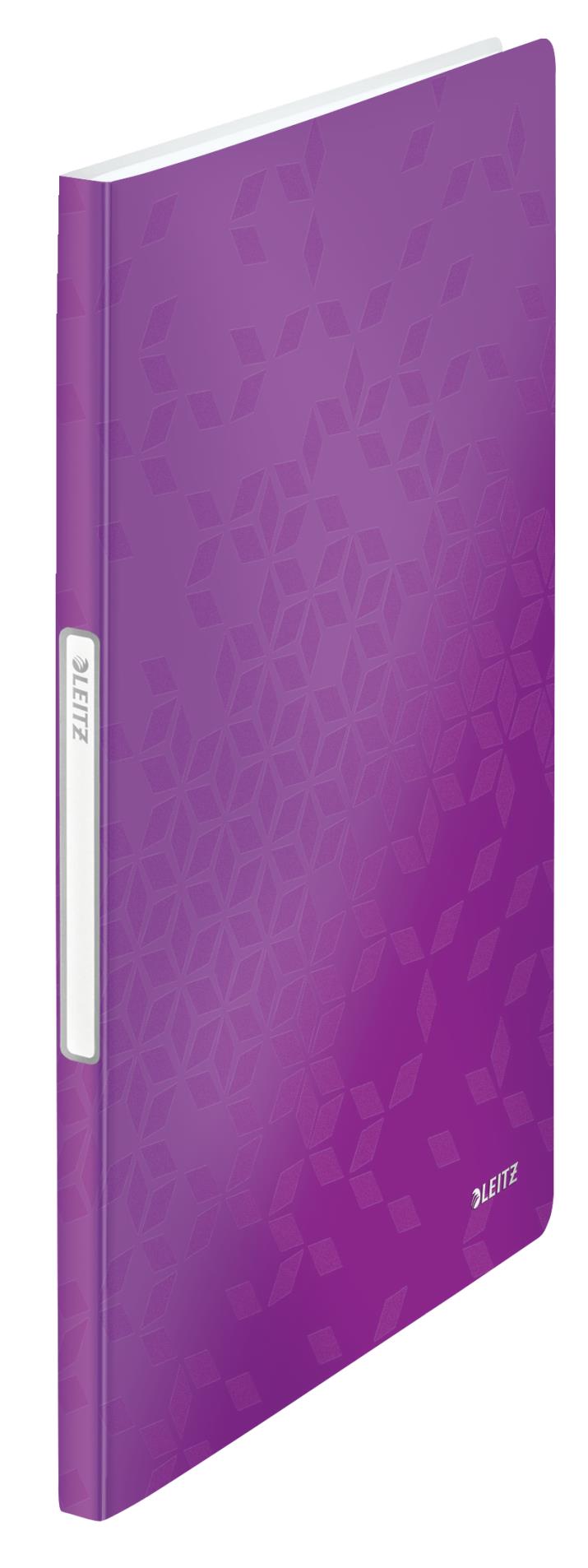 Katalogová kniha Leitz WOW - A4, 20 kapes, purpurová
