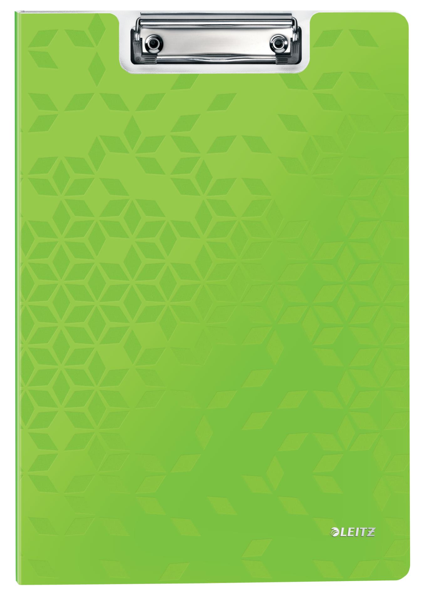 Uzavíratelná psací podložka s klipem Leitz WOW - A4, zelená