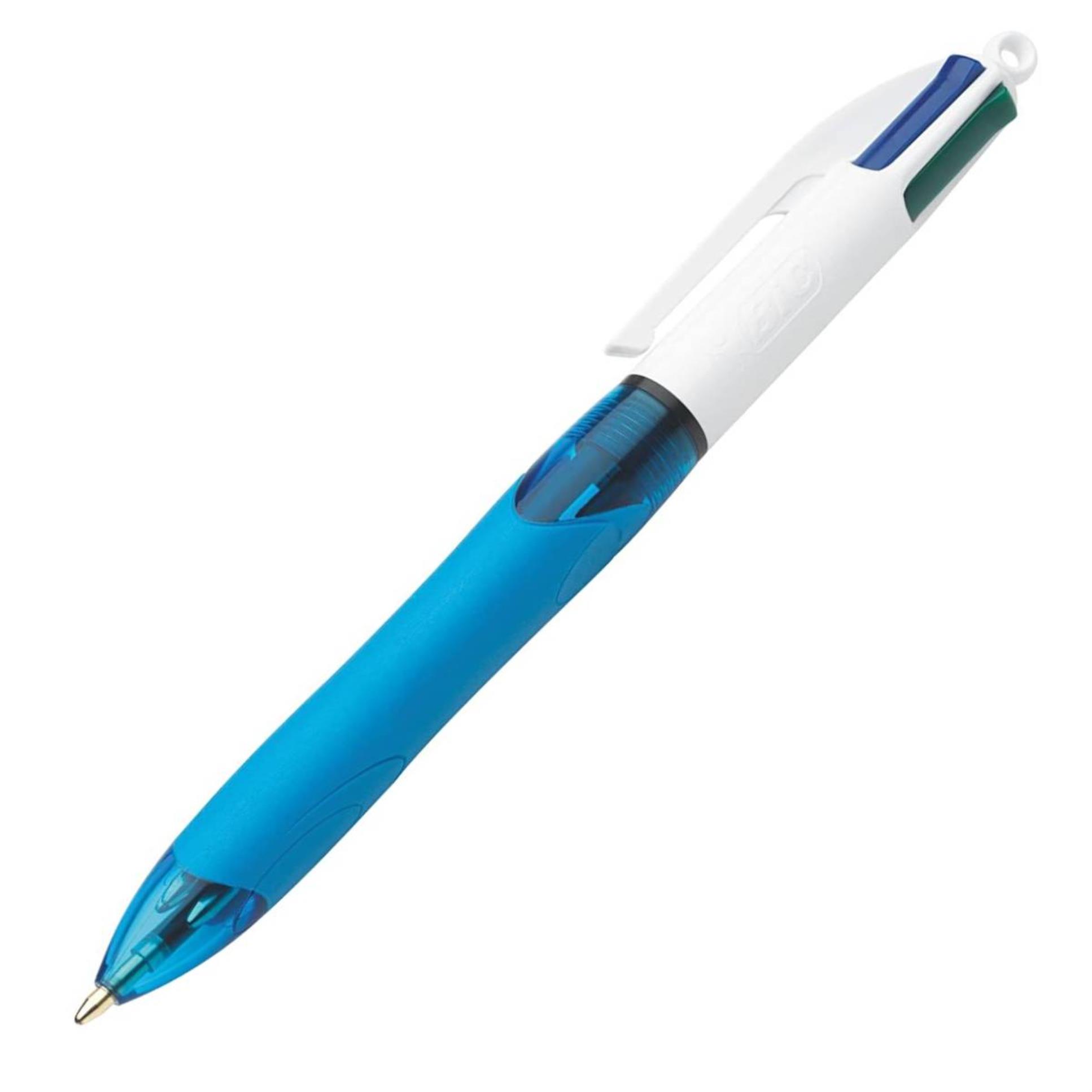 Čtyřbarevné kuličkové pero Bic Grip Medium - modré