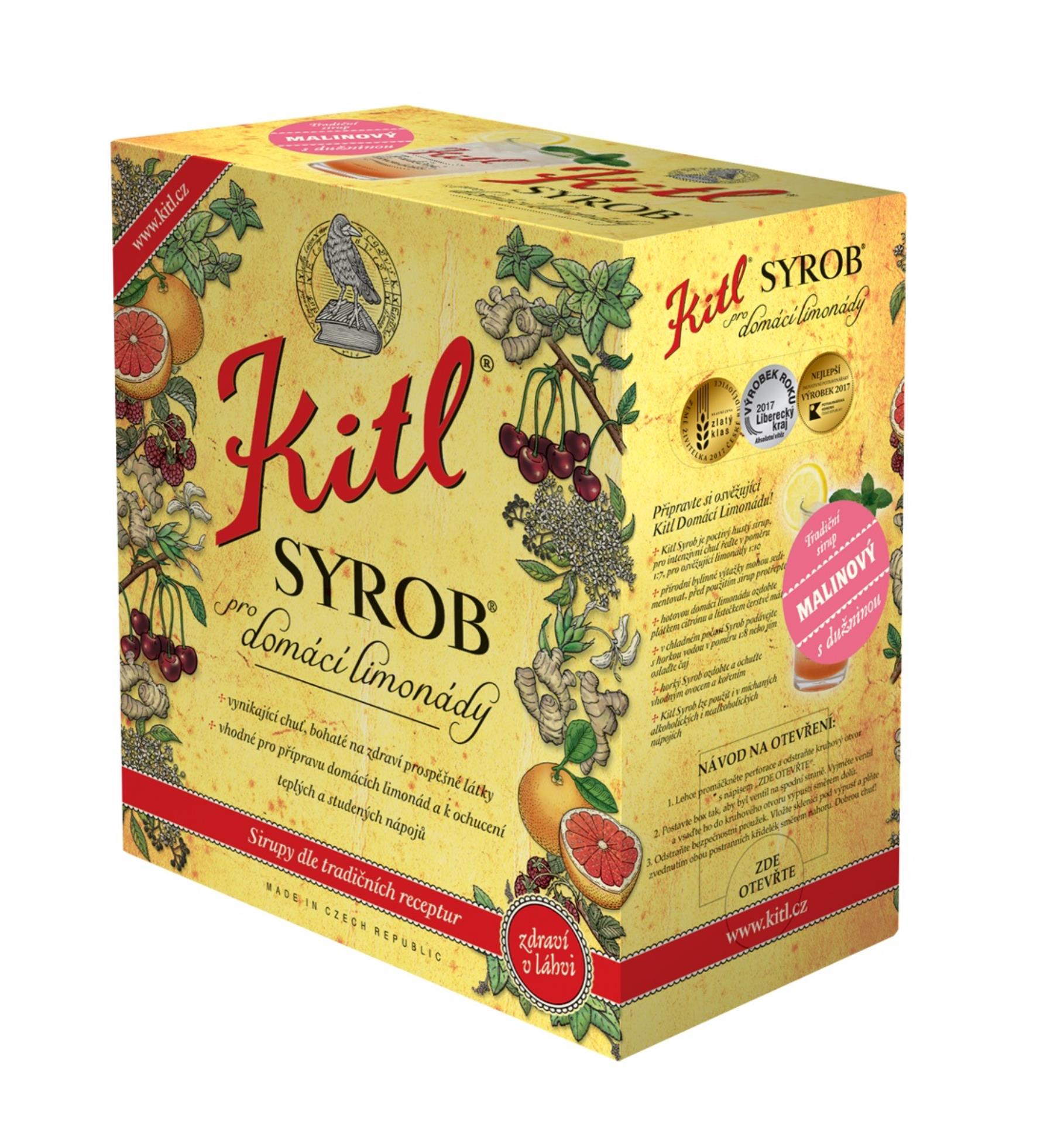 Kitl Syrob - malinový sirup, 5,0 l