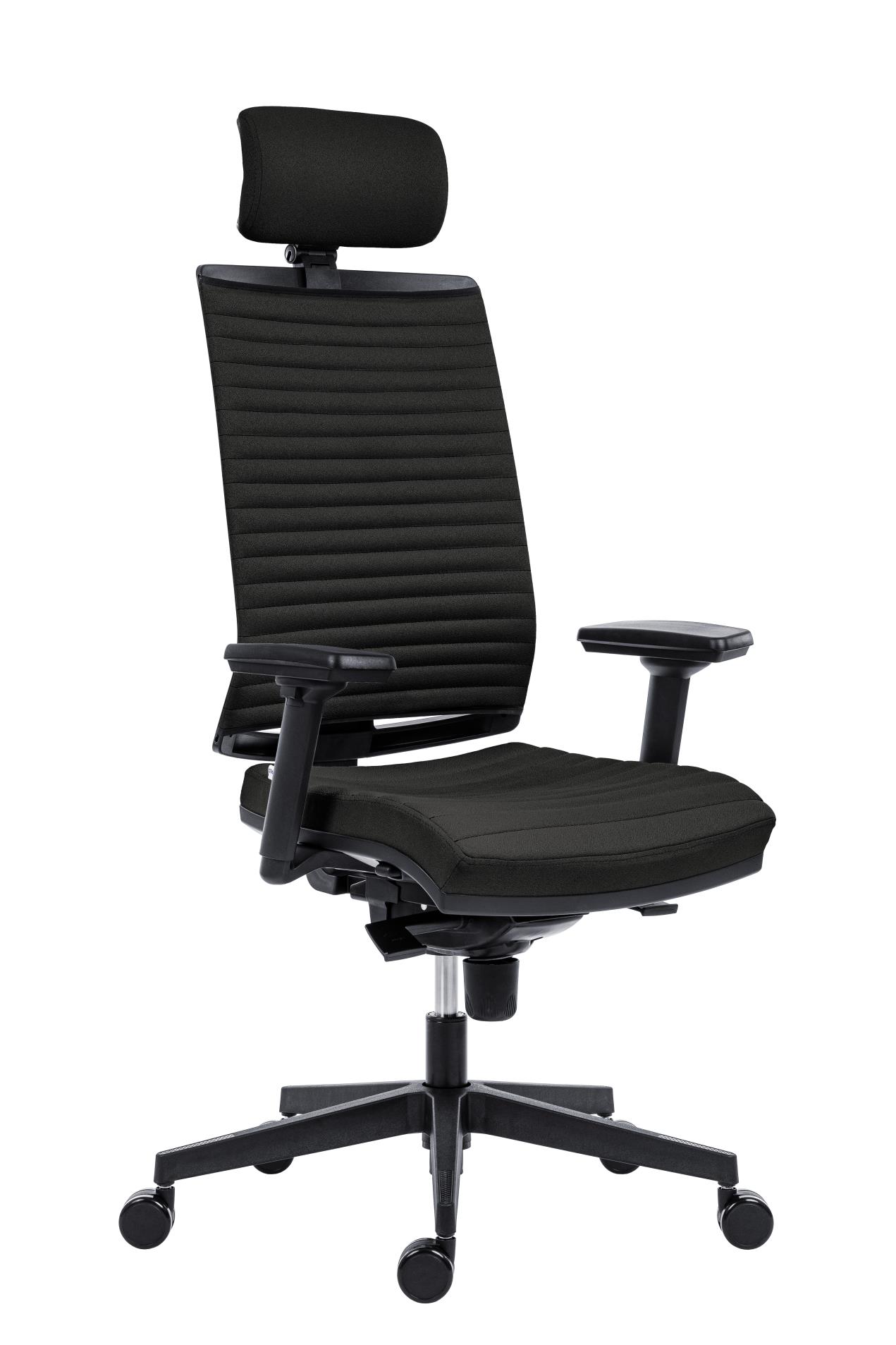 Antares Kancelářská židle Omnia Ribbed - s podhlavníkem, černá