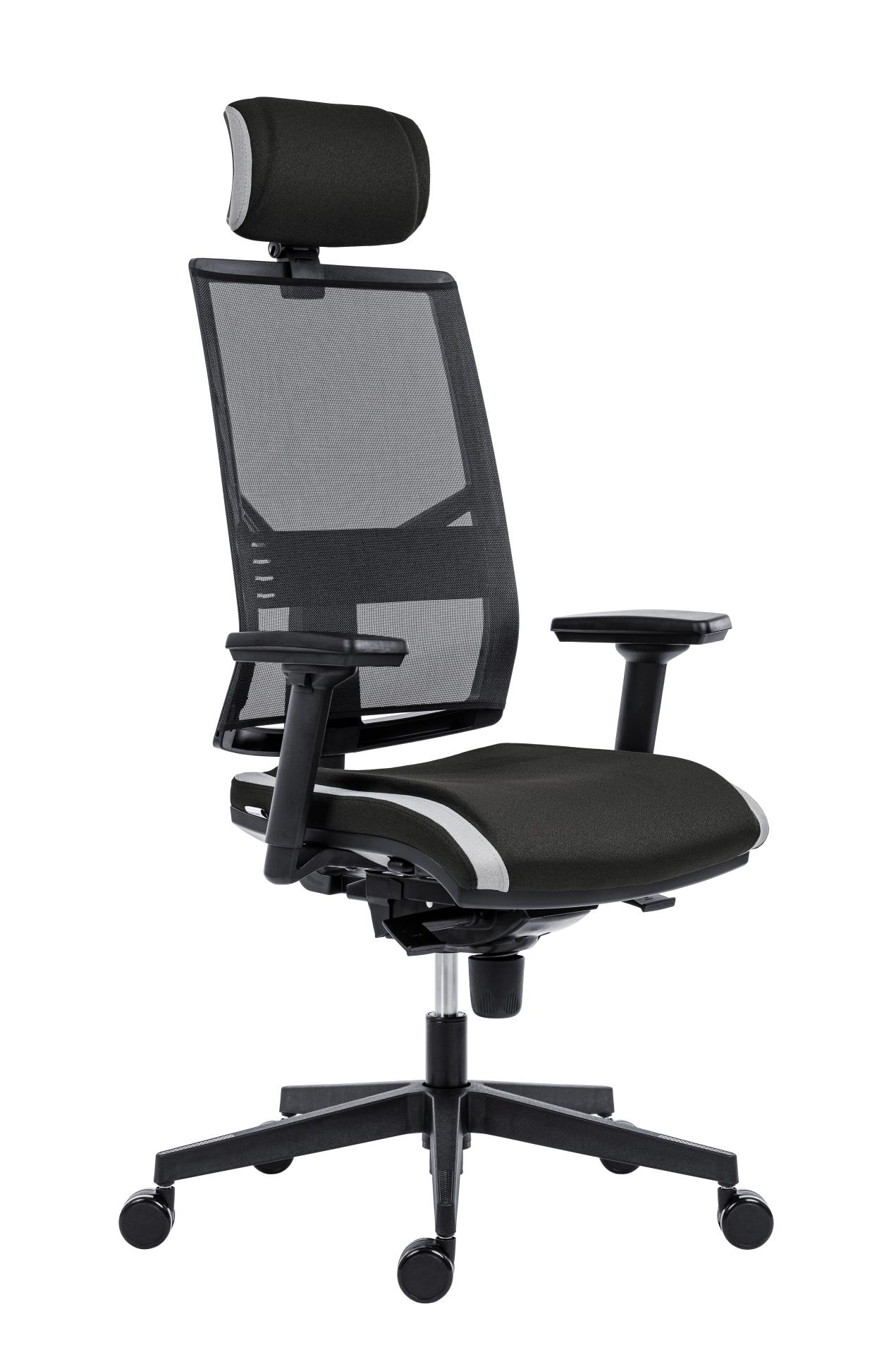 Antares Kancelářská židle Omnia Memory - s podhlavníkem, synchronní, černá