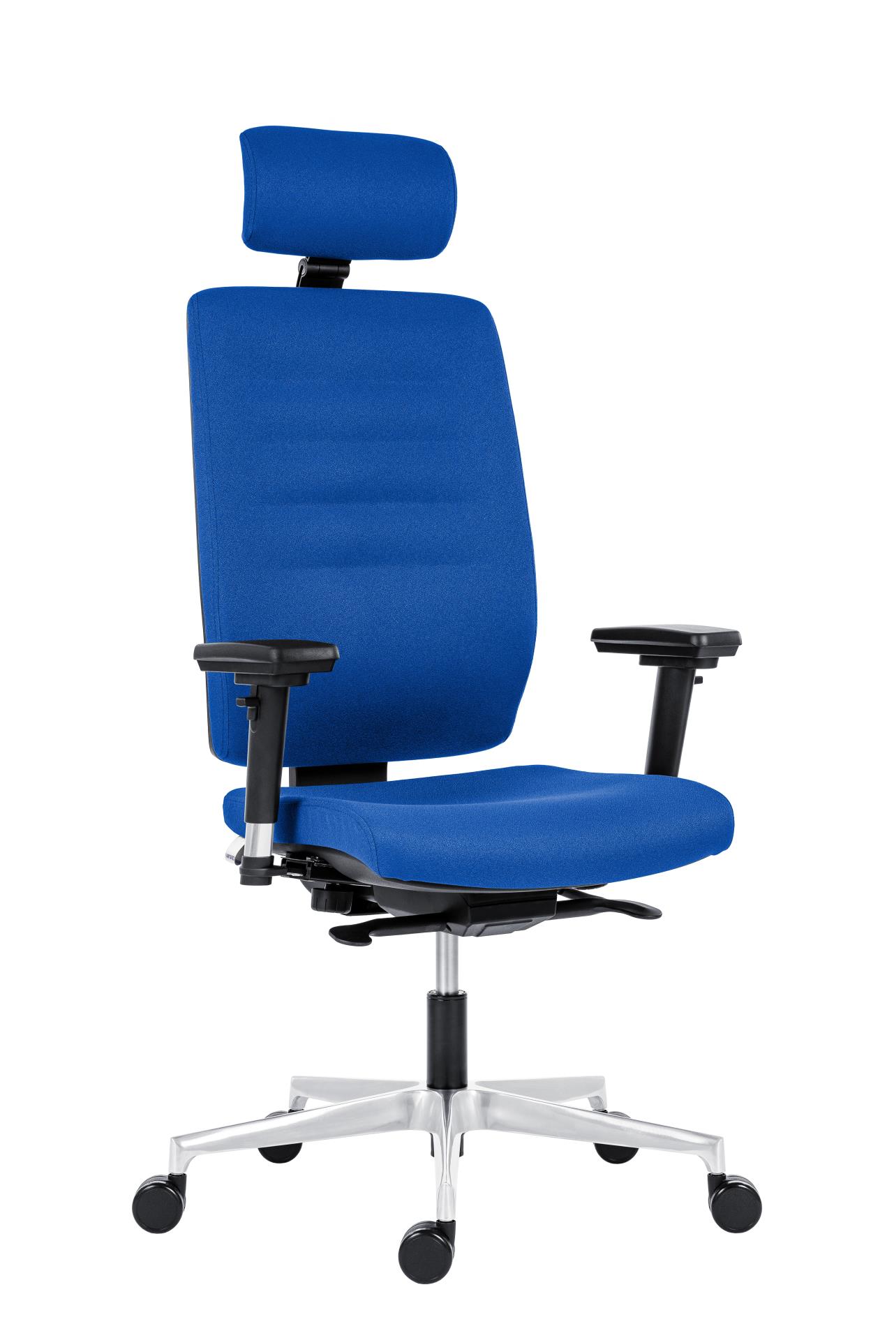 Antares Kancelářská židle Eclipse - s podhlavníkem, synchronní, modrá