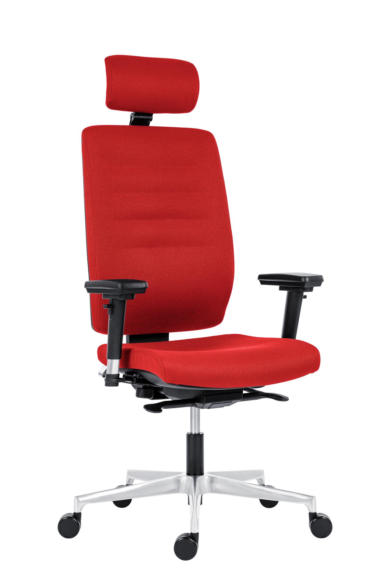 Antares Kancelářská židle Eclipse - s podhlavníkem, synchronní, červená