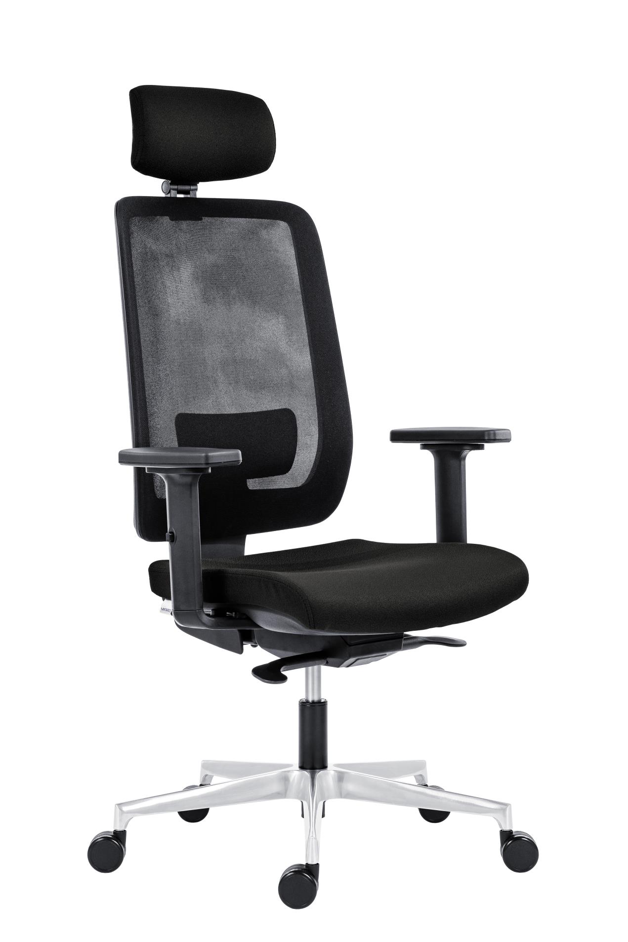 Antares Kancelářská židle Eclipse Net - s podhlavníkem, synchronní, černá