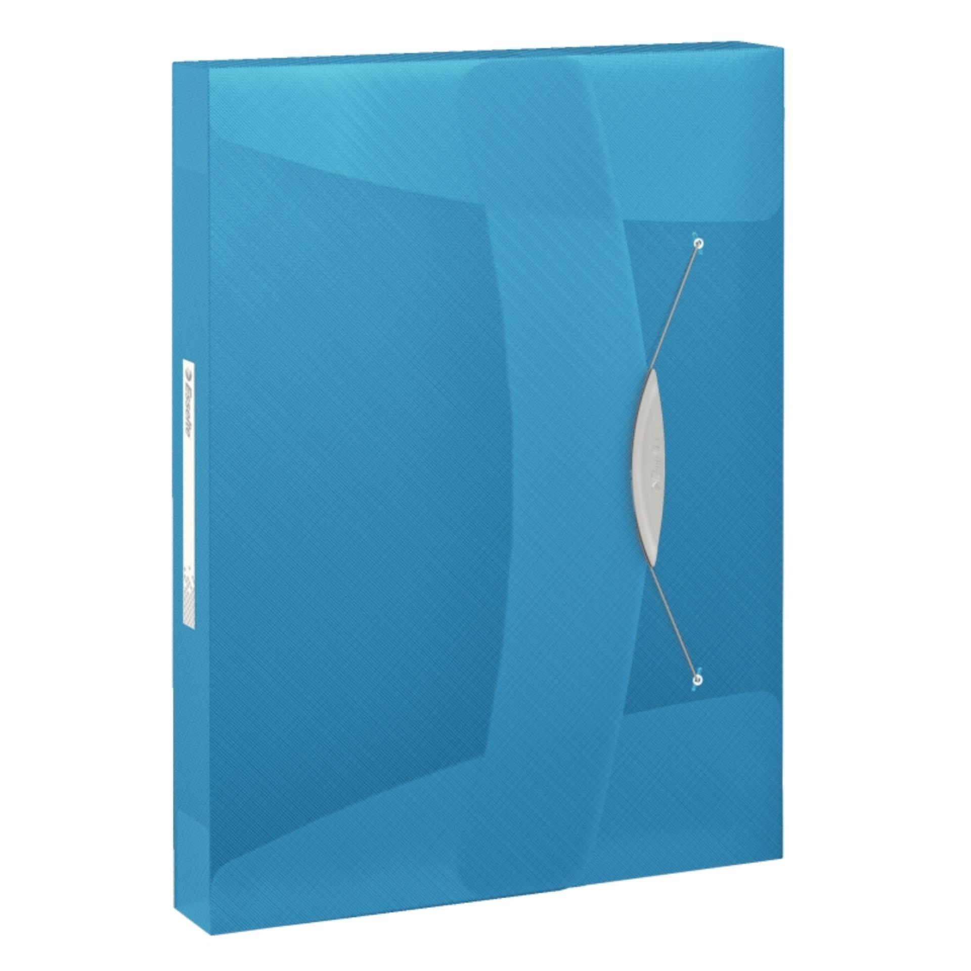 Box na spisy s gumičkou Esselte VIVIDA - A4, modrý