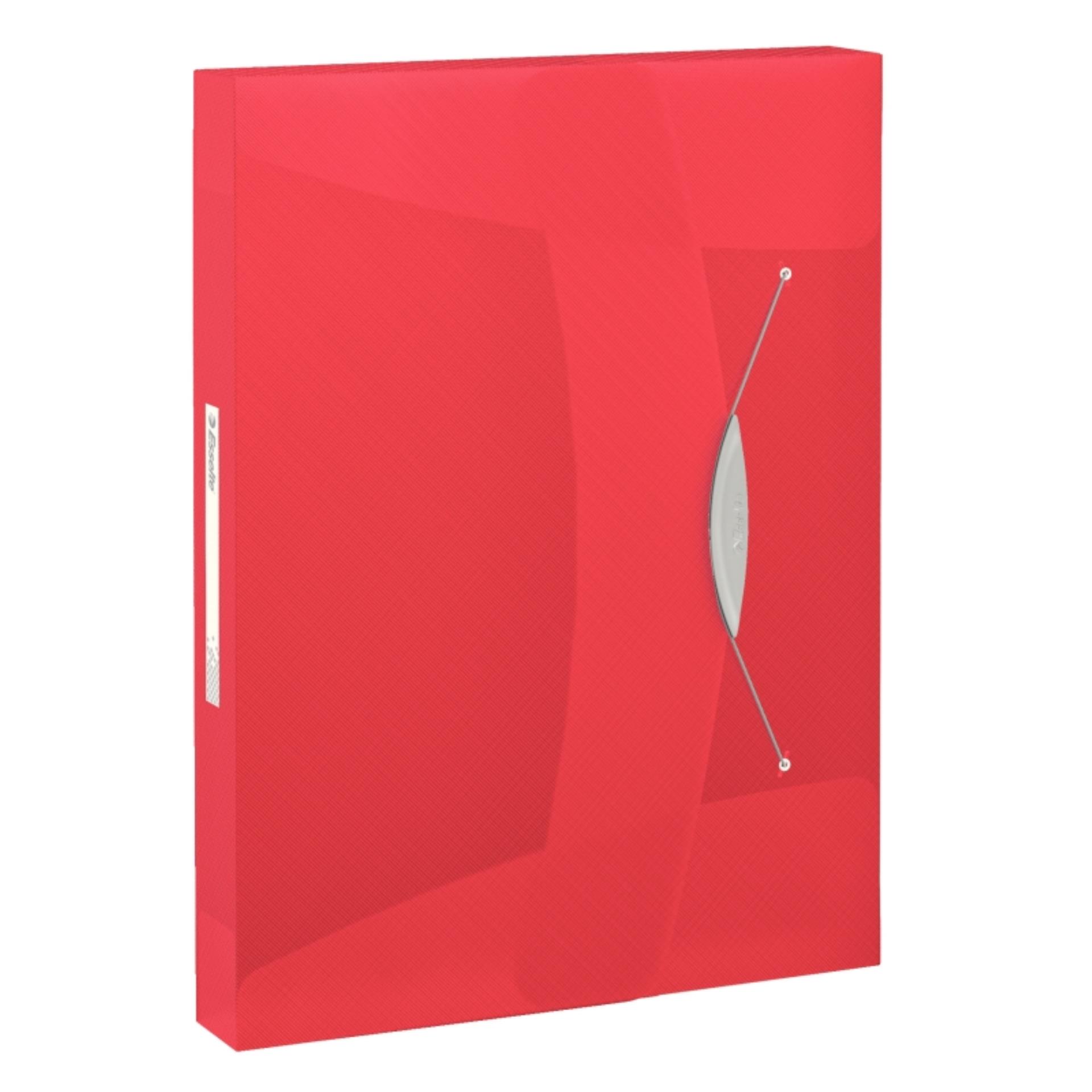 Box na spisy s gumičkou Esselte VIVIDA - A4, červený