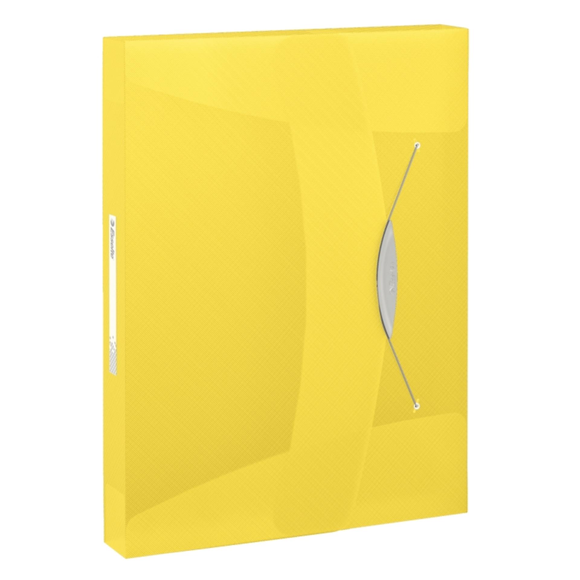 Box na spisy s gumičkou Esselte VIVIDA - A4, žlutý