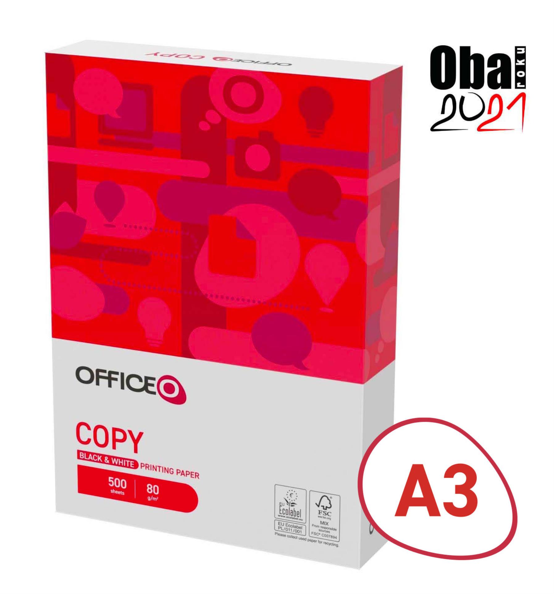 Kancelářský papír OFFICEO Copy A3 - 80 g/m2, 500 listů