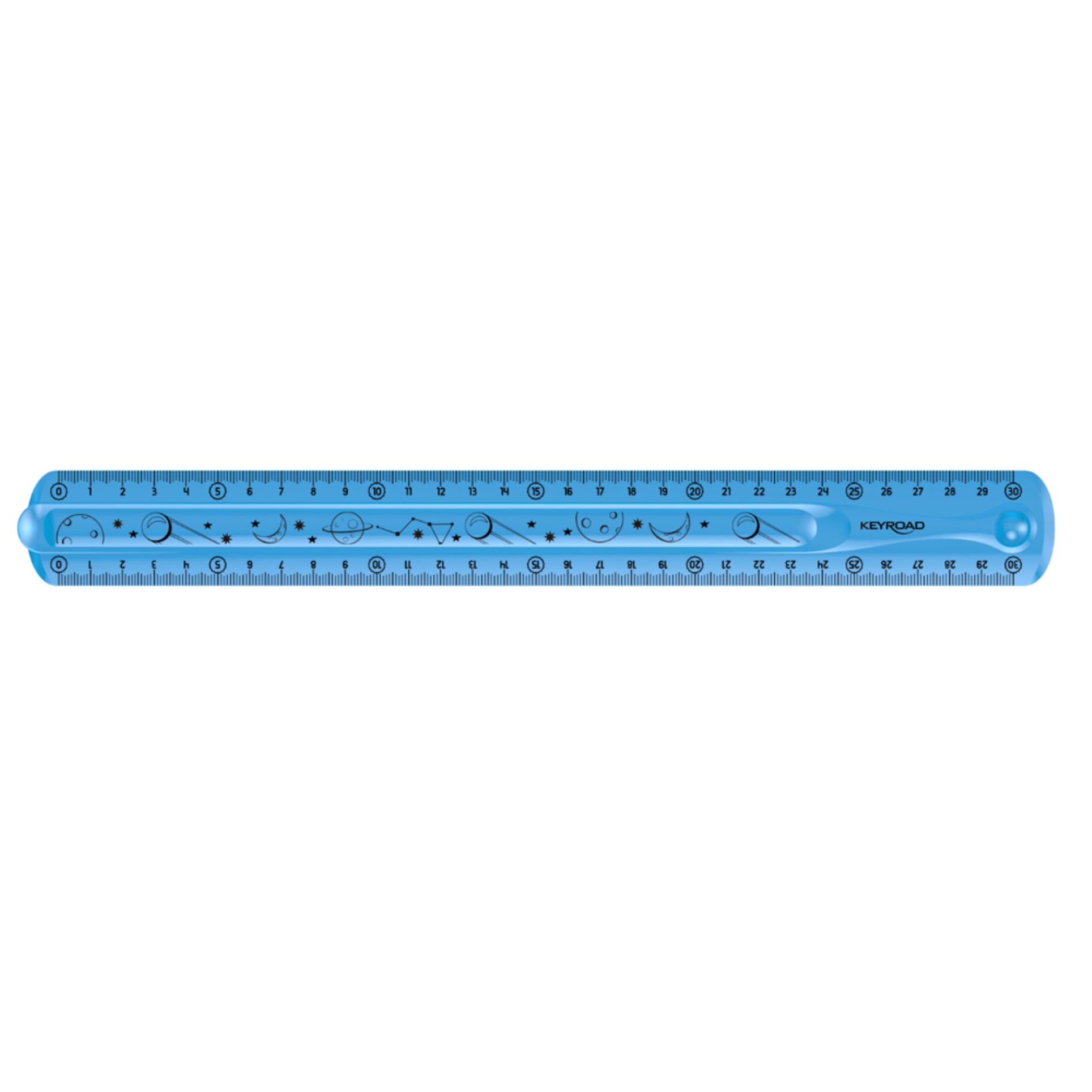 KEYROAD Pravítko KEYROAD - 30cm, ohebné, modré