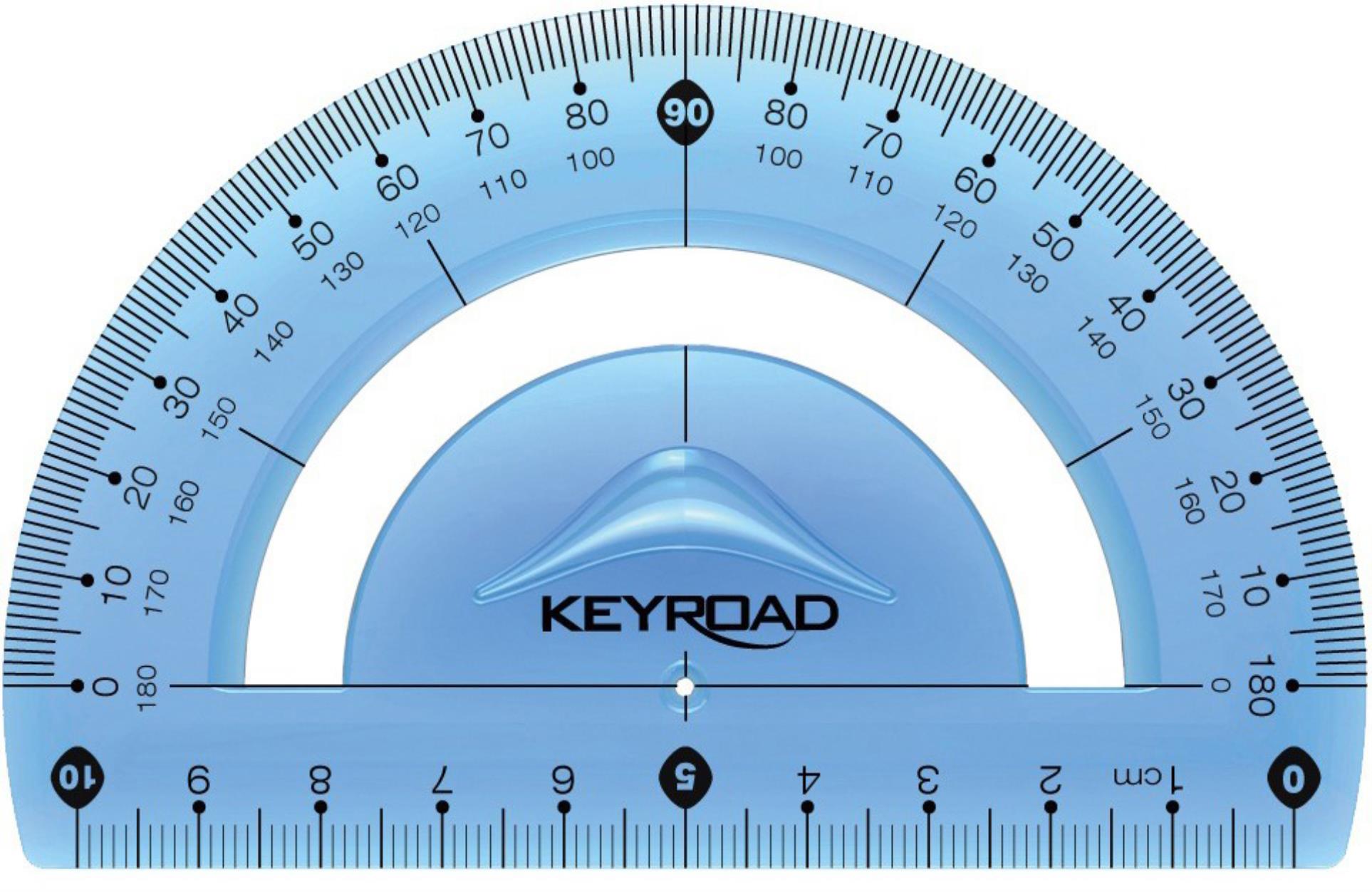 KEYROAD Úhloměr KEYROAD - 10cm, ohebný, modrý
