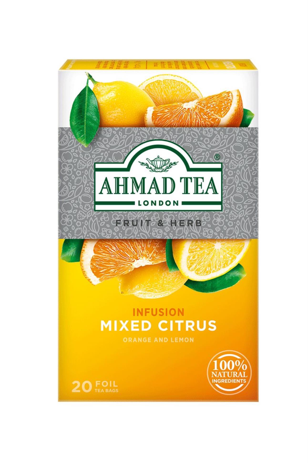 Ovocný čaj Ahmad - mix citrusů, 20x 2 g