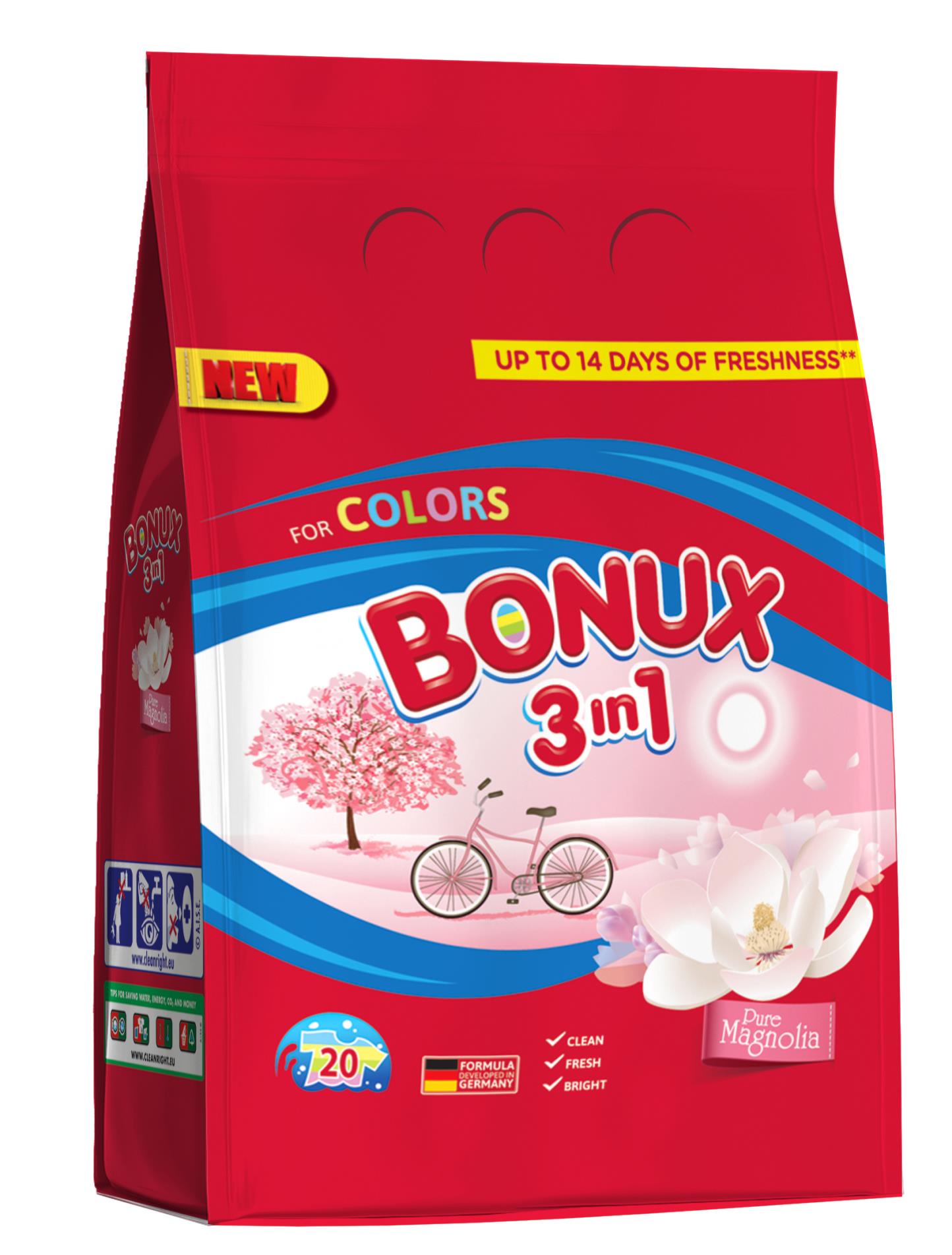 Bonux Prací prášek Bonux Color - 1,5 kg, 20 pracích dávek