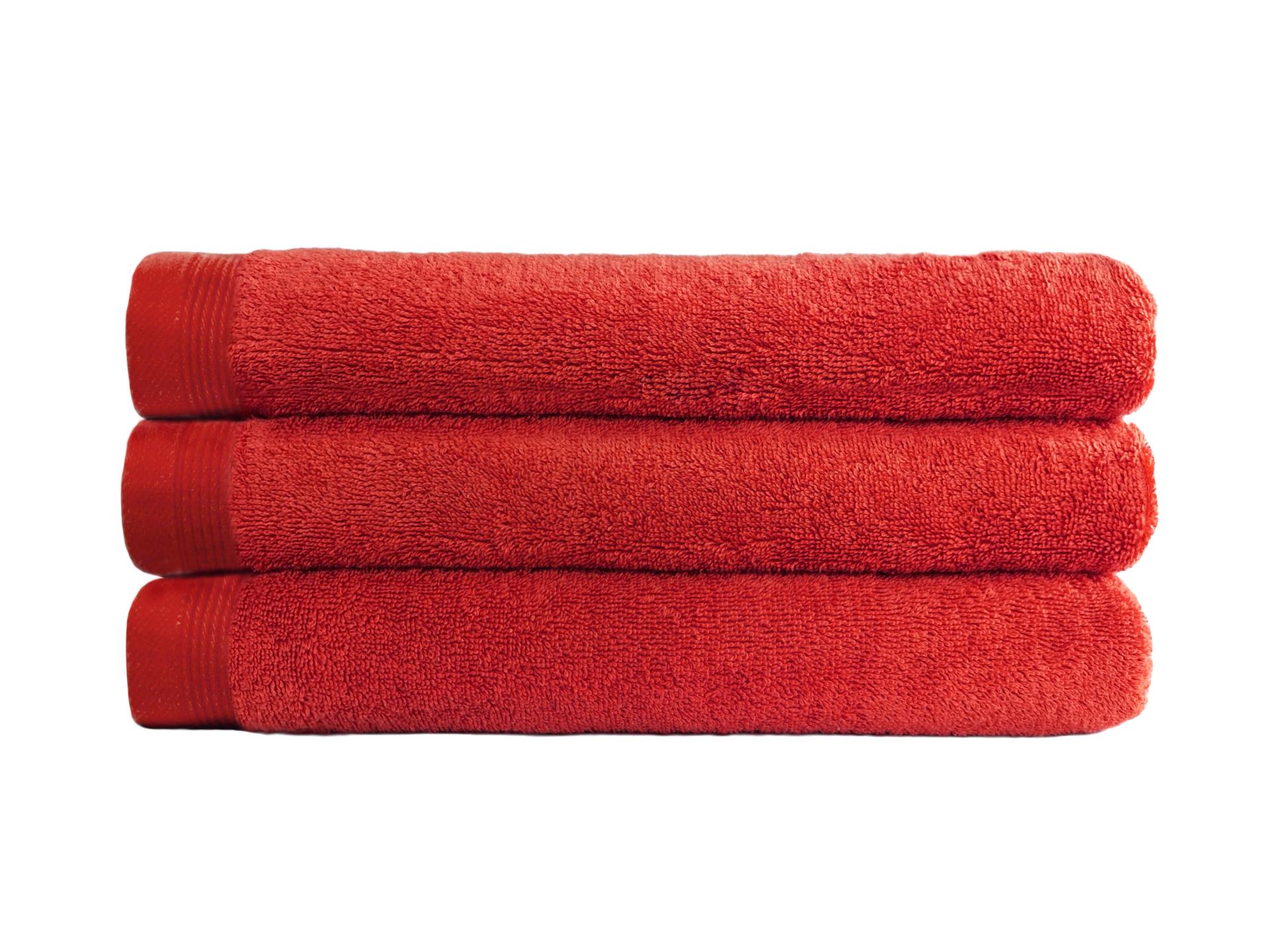 Froté ručník - červený, 70 x 140 cm