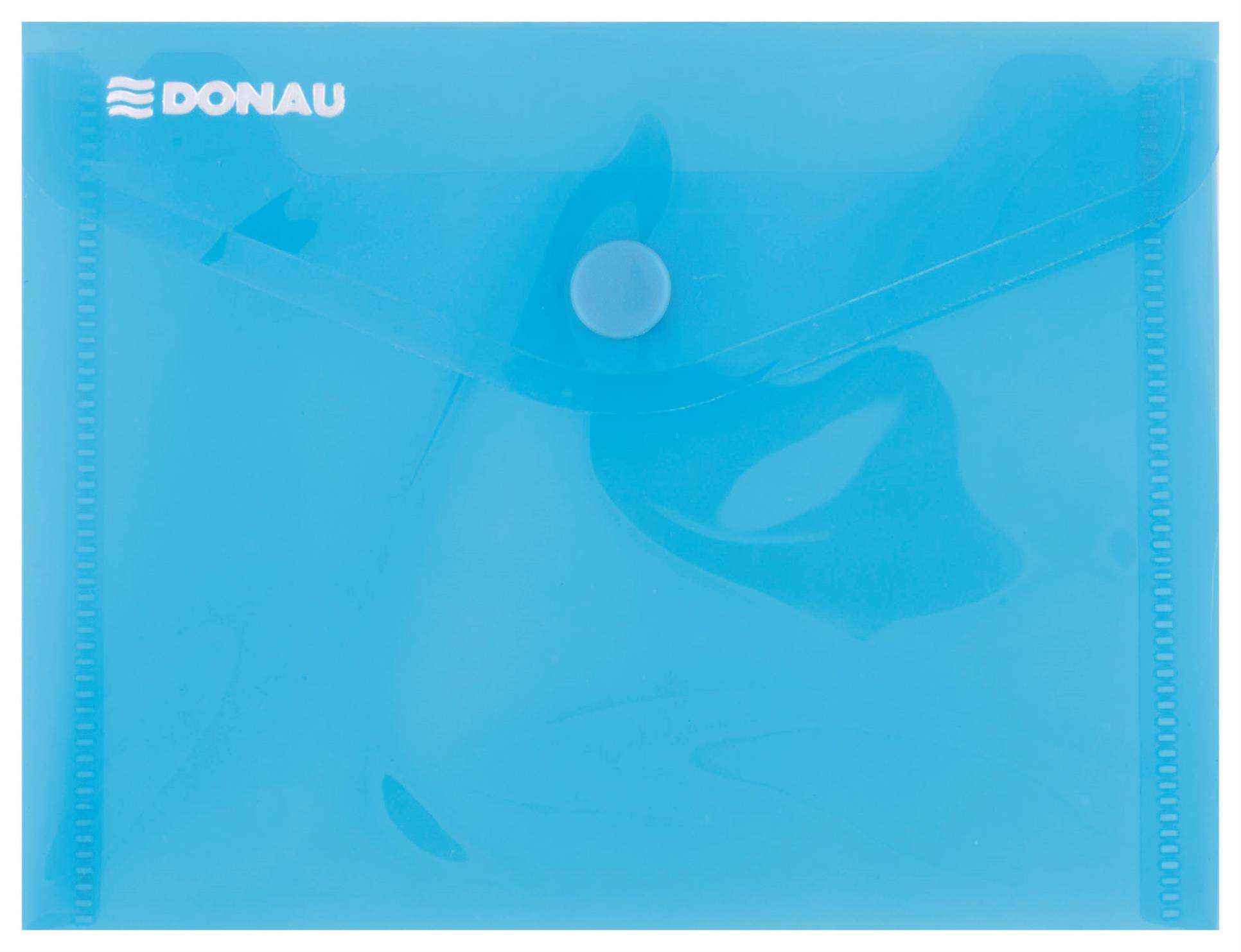 Zakládací pouzdra s drukem Donau - A6, 180 mic, modrá, 10 ks