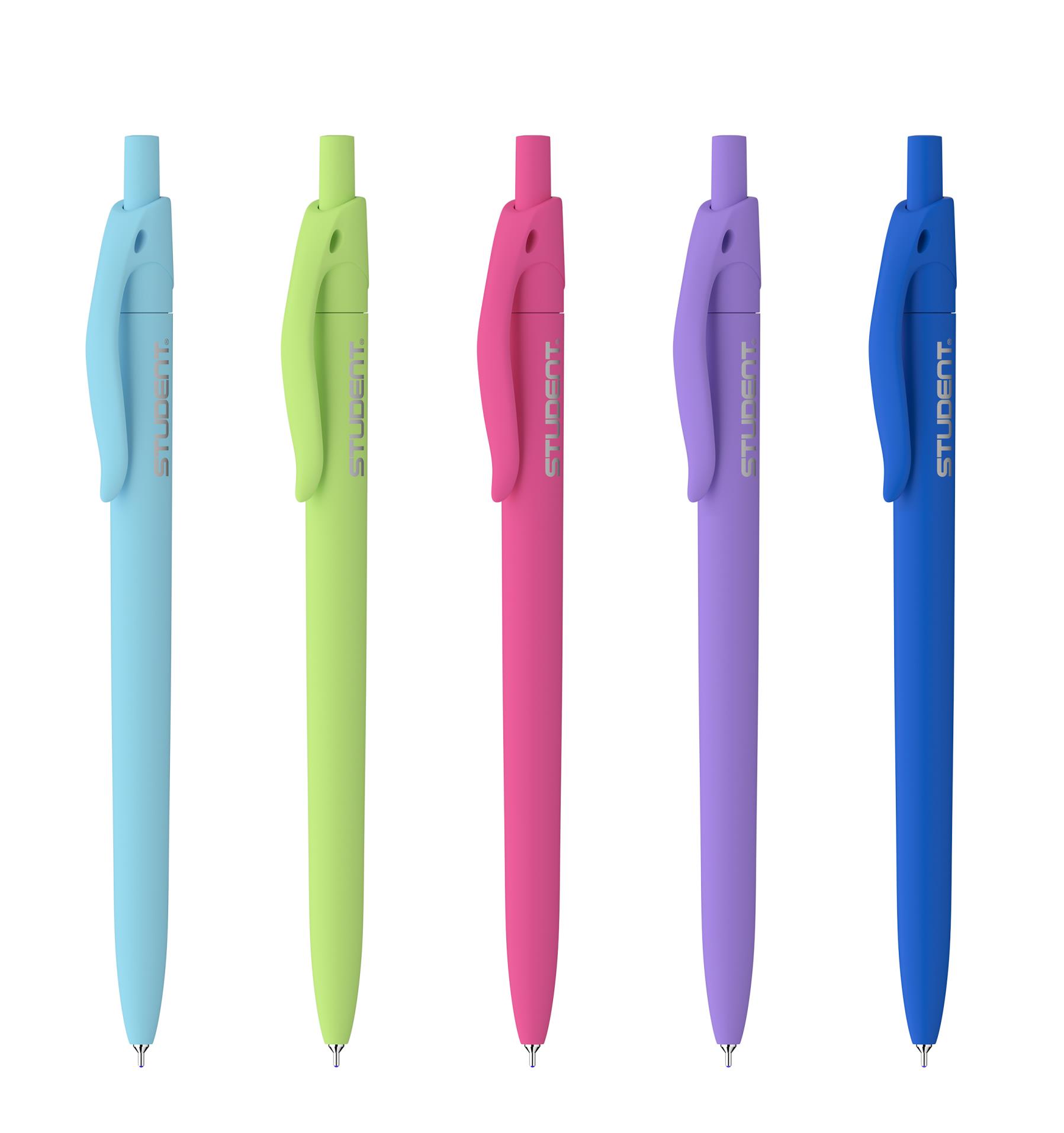 Kuličkové pero ICO Student Soft Touch - mix barev
