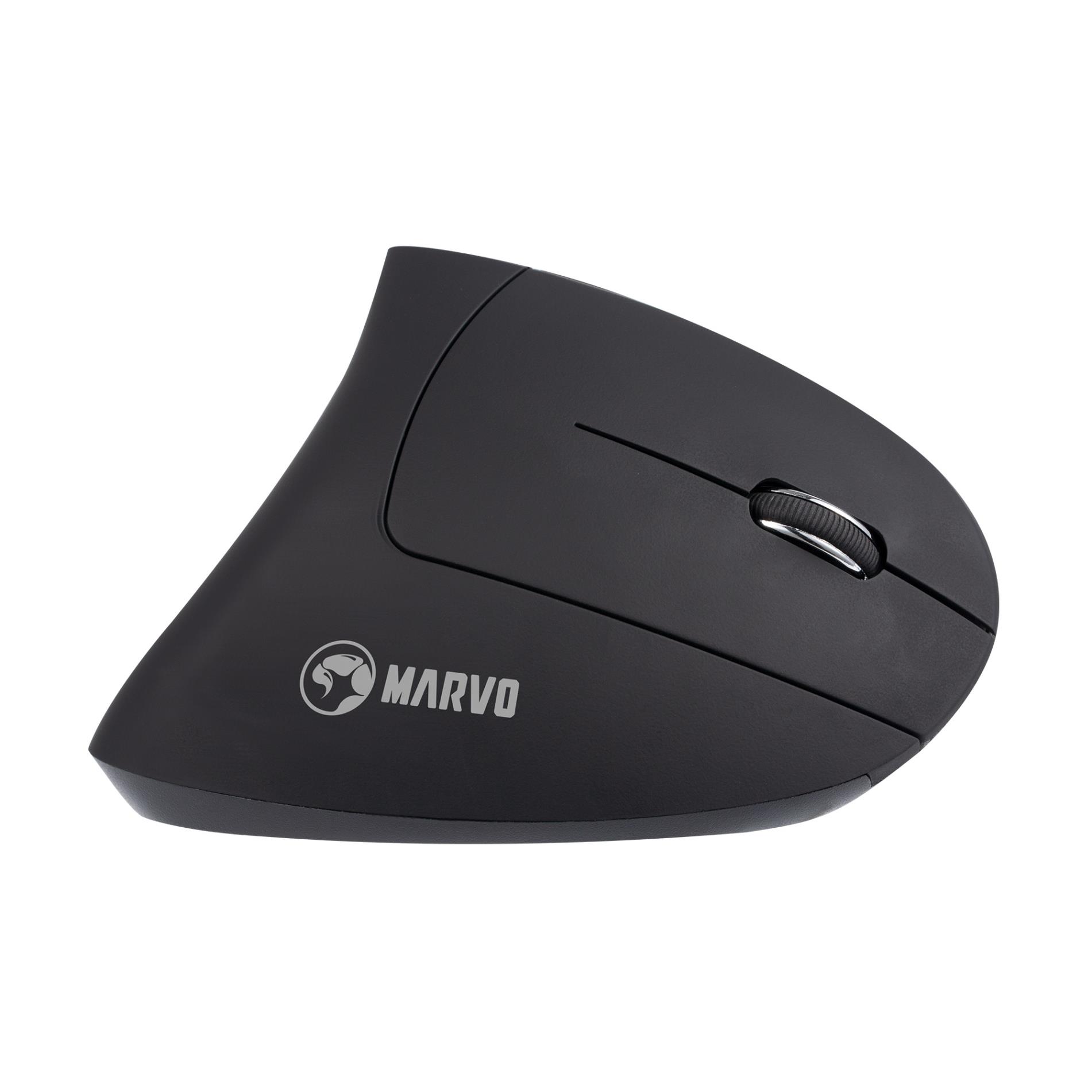 Marvo Bezdrátová ergonomická myš Marvo M706W - vertikální, USB, černá