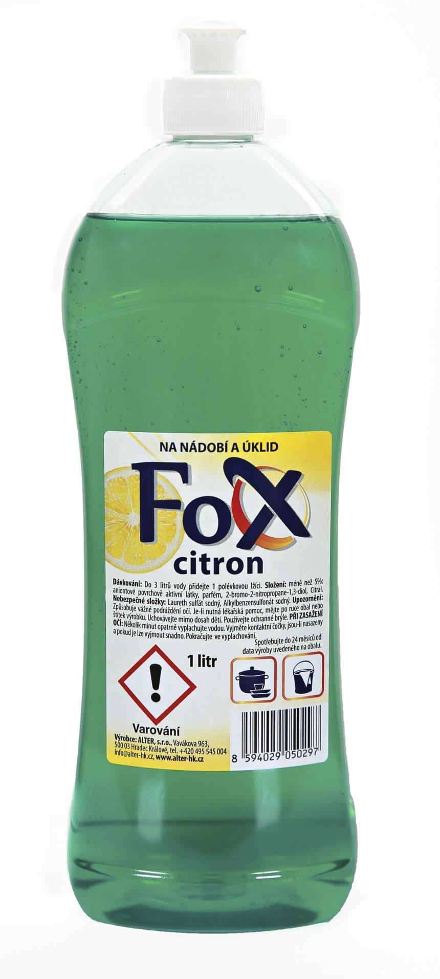 Fox Čisticí prostředek Fox - citron, 1 l