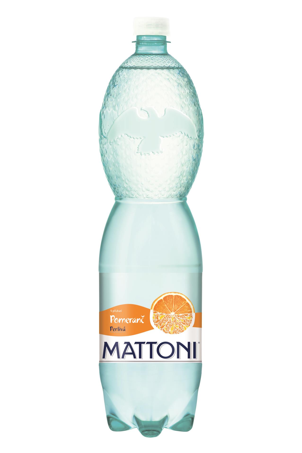 Ochucená minerální voda Mattoni - pomeranč, 6 x 1,5 l, perlivá