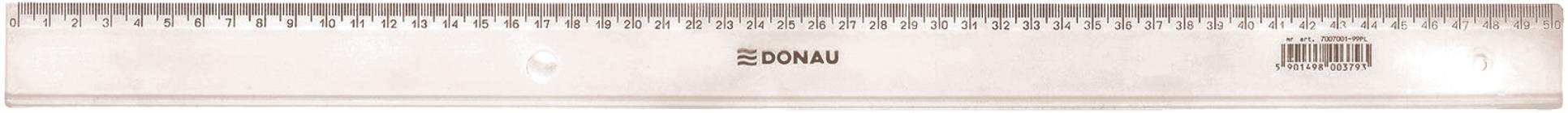 Pravítko DONAU - 50 cm, transparentní