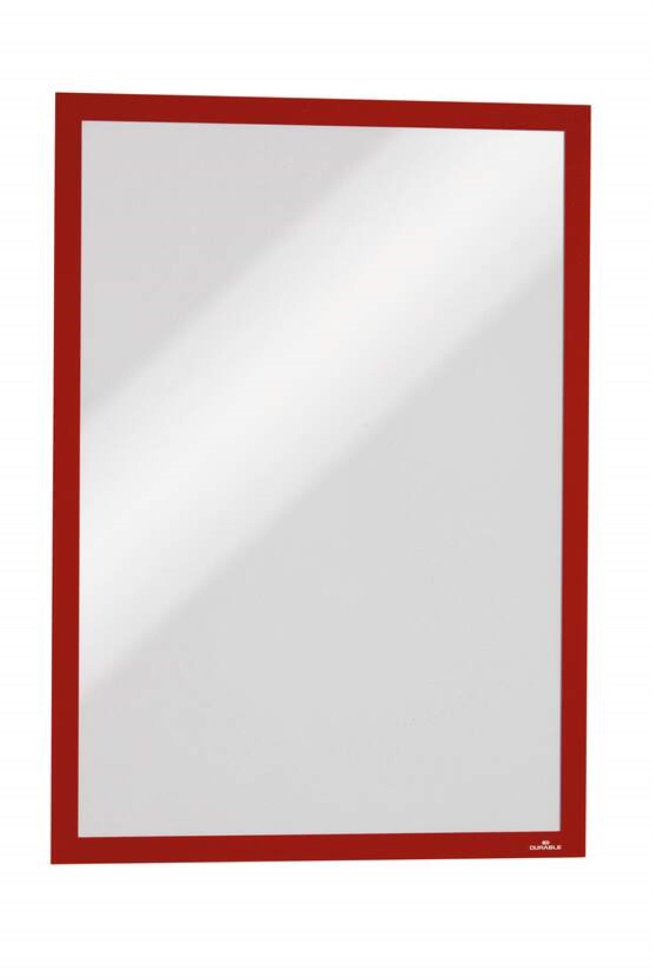 Durable Magnetický rámeček Duraframe - A3, červený, 5 ks