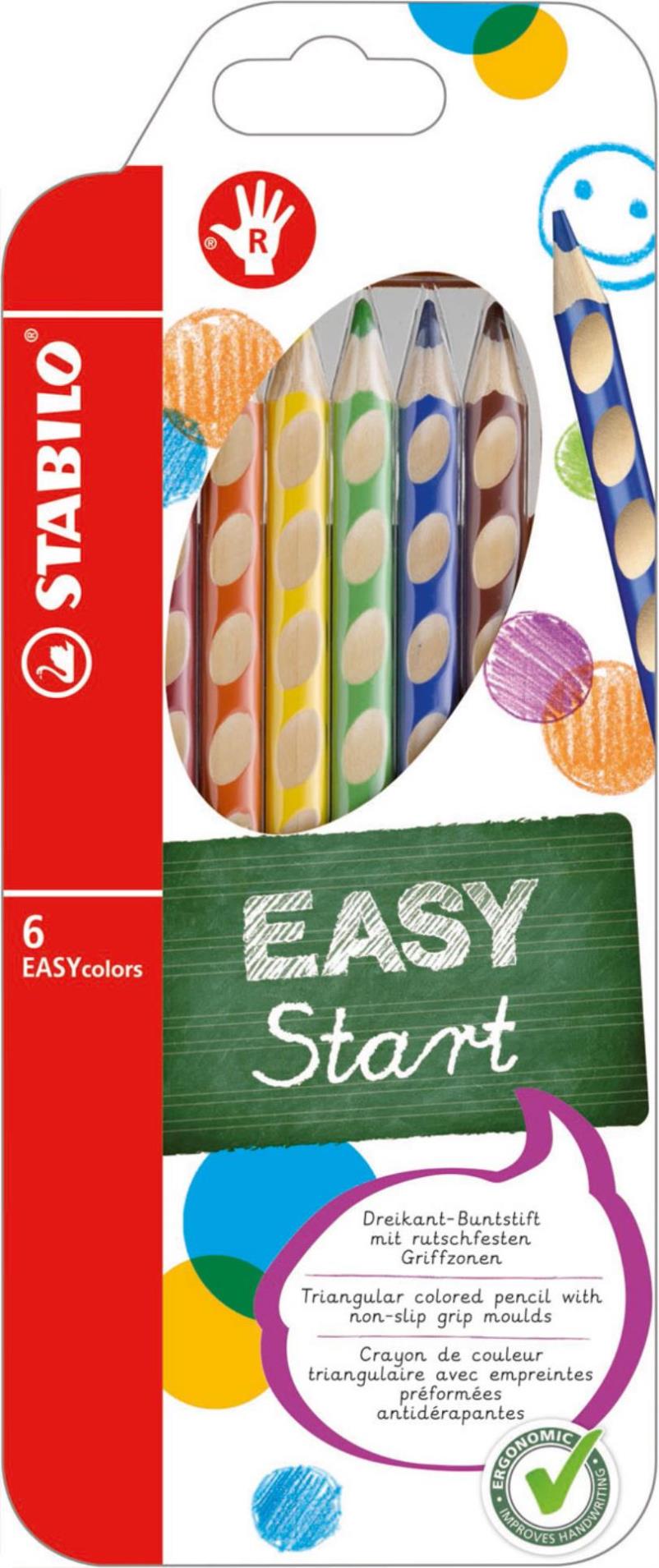 Pastelky Stabilo EASYcolors - ergonomické, 6 barev