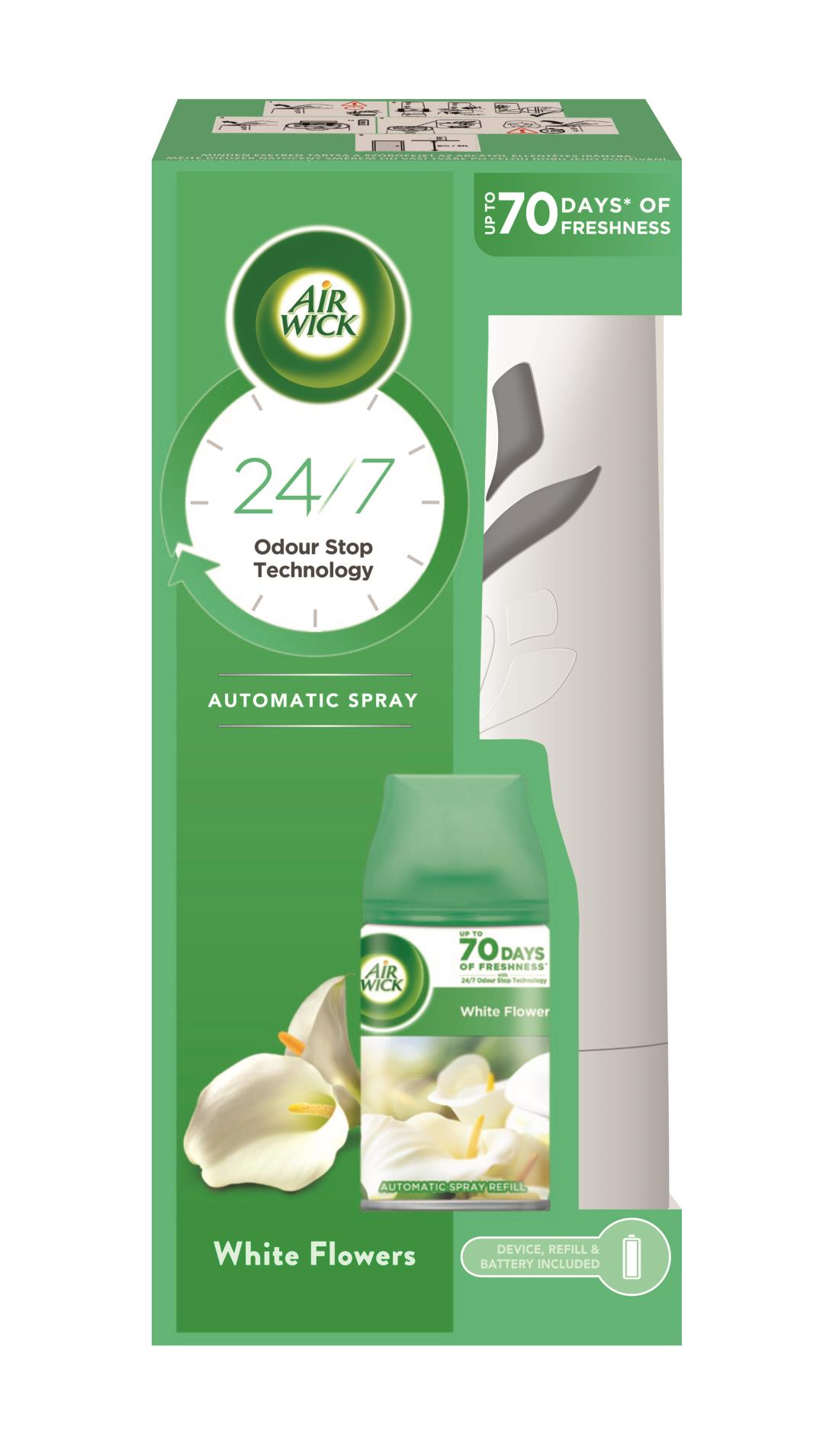 Osvěžovač vzduchu Airwick Freshmatic - svěží prádlo, strojek a náplň 250 ml