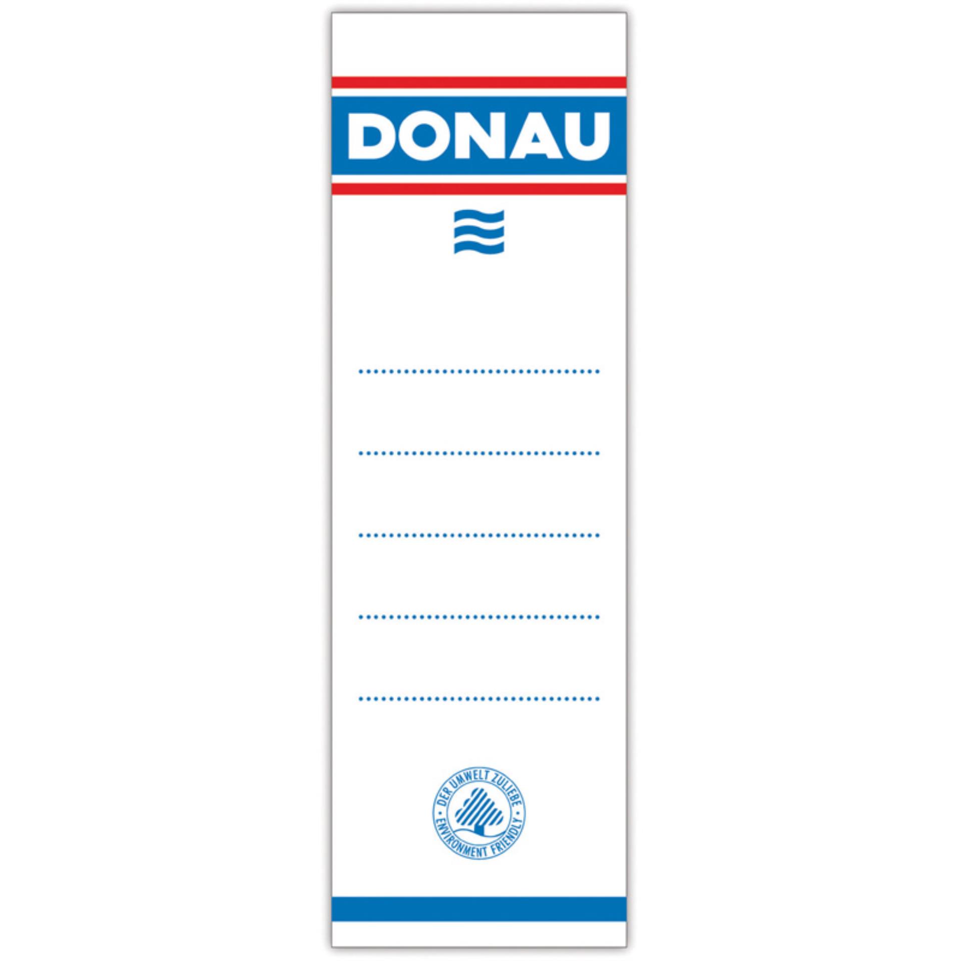 Zasouvací etikety pro pákové pořadače Donau, 7,5 cm, 20 ks
