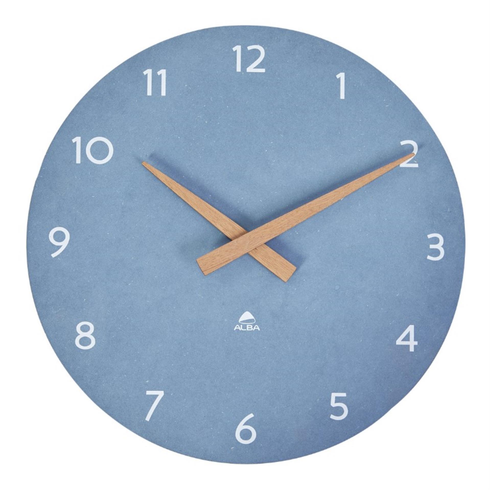 Alba France Nástěnné hodiny MILENA - průměr 30 cm, modré