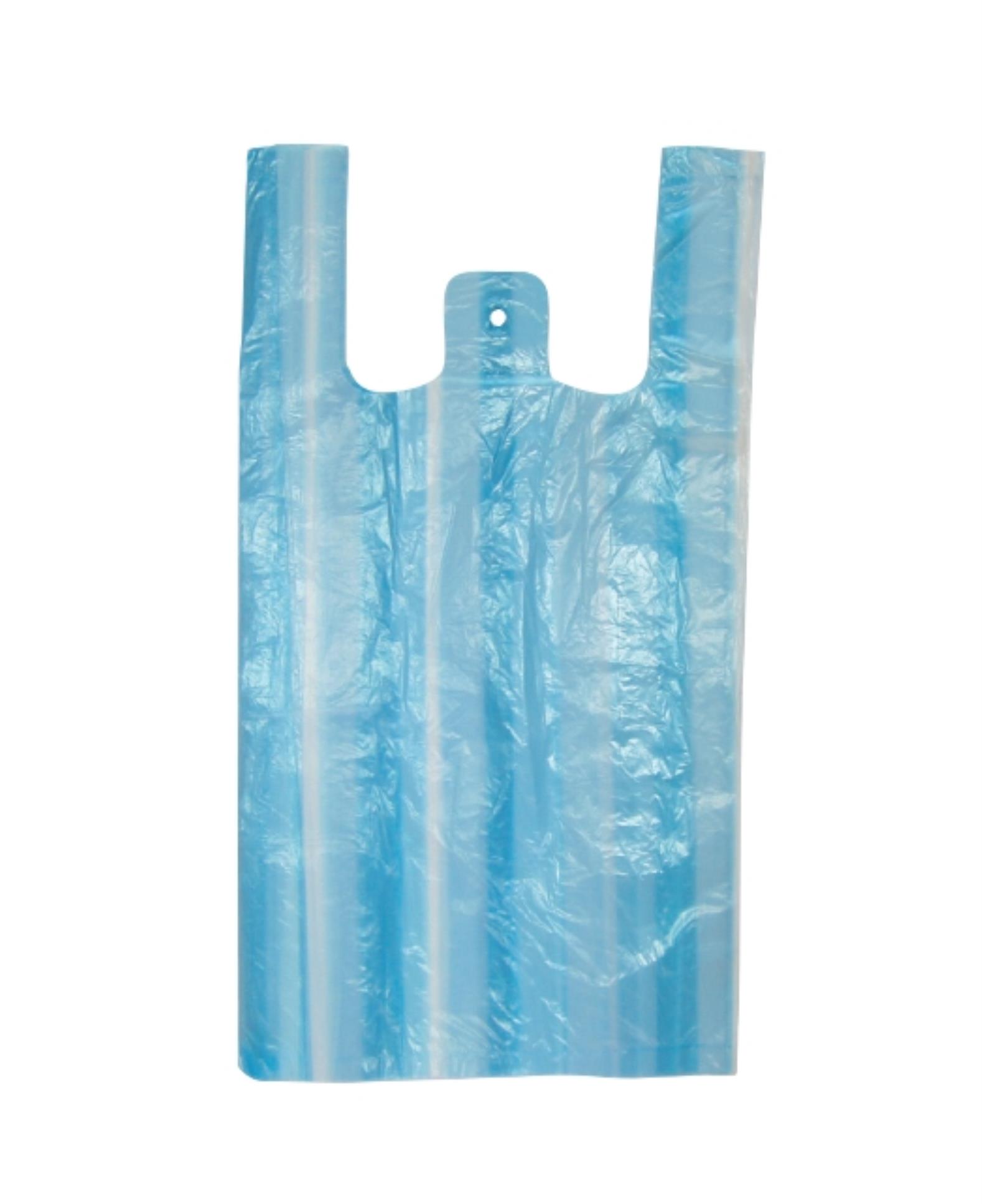Mikrotenová taška - modro-bílé pruhy, 100 ks
