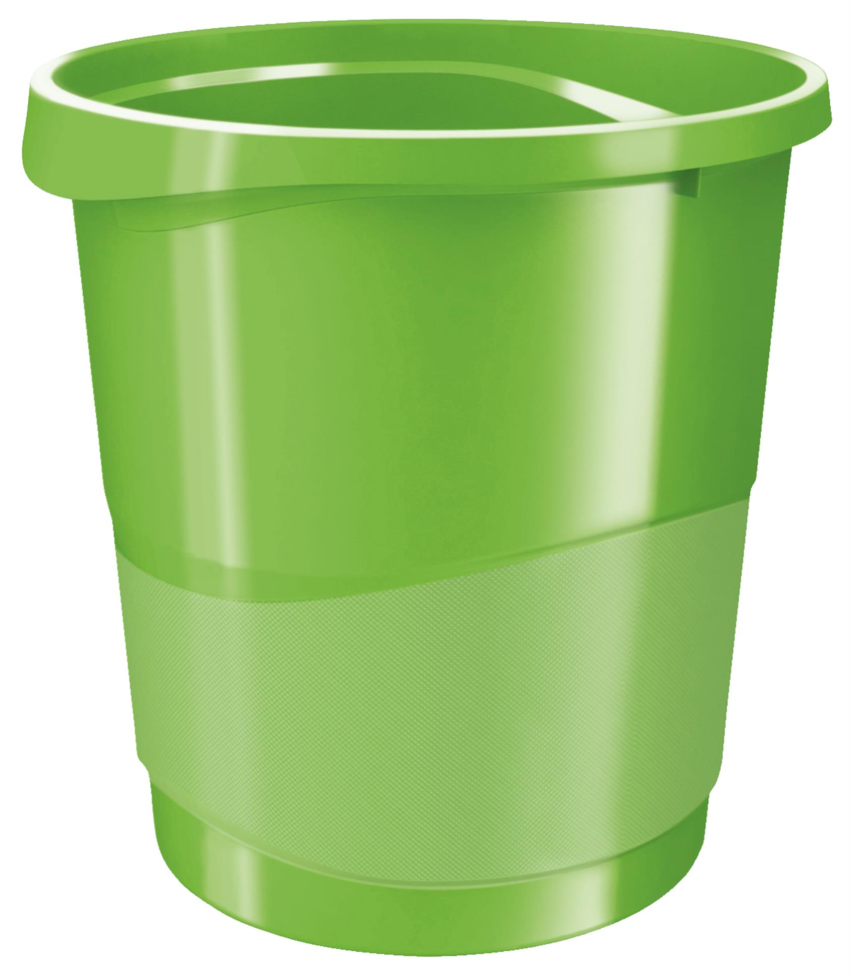 Odpadkový koš Esselte VIVIDA - plastový, zelený, objem 14 l