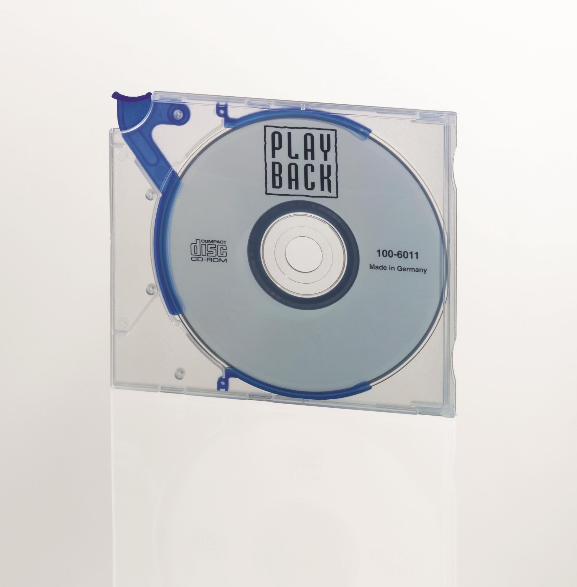 Plastový obal na CD/DVD Durable QuickFlip - transparentní/modrý
