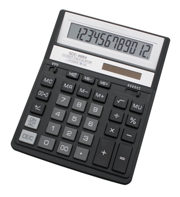 Velká stolní kalkulačka Citizen SDC-888X - černá